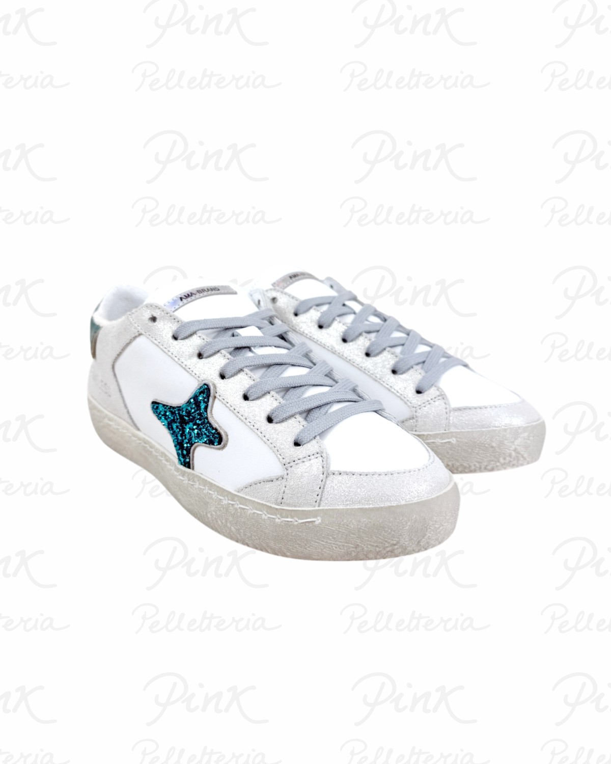 AMA-BRAND Time Sneaker Bassa 4603 GrigioAzzurro