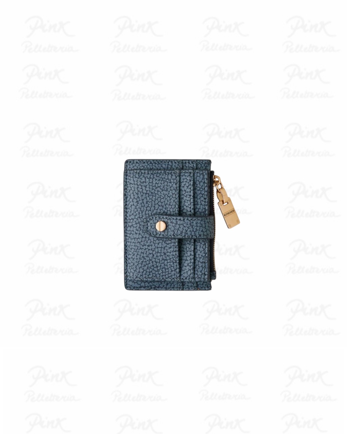 BORBONESE Classica Porta C/C c/Zip St. Op/Vitello 910200060191-X49 Denim