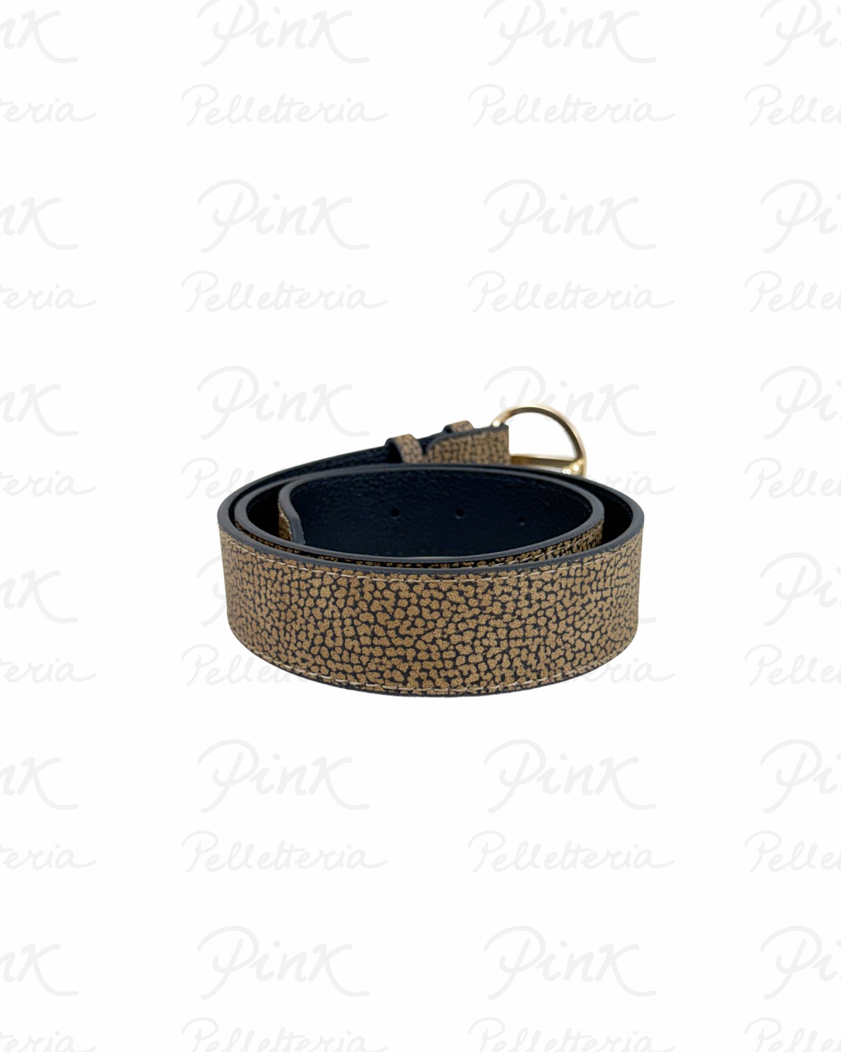 BORBONESE Vite Cintura Reversibile Tela Pu Op SoftVitello 9010350245 311 Op NaturaleNero.
