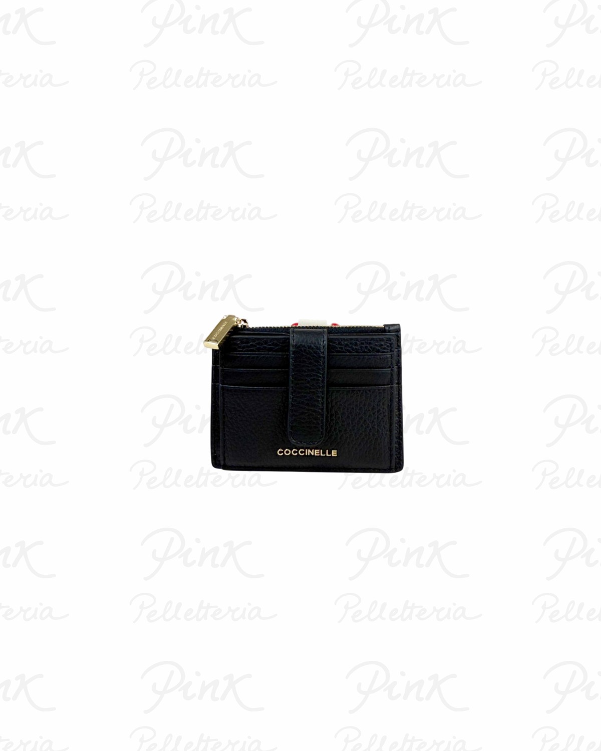 COCCINELLE Metallic Soft Portacarte Doppio E2MW5172701 001 Noir