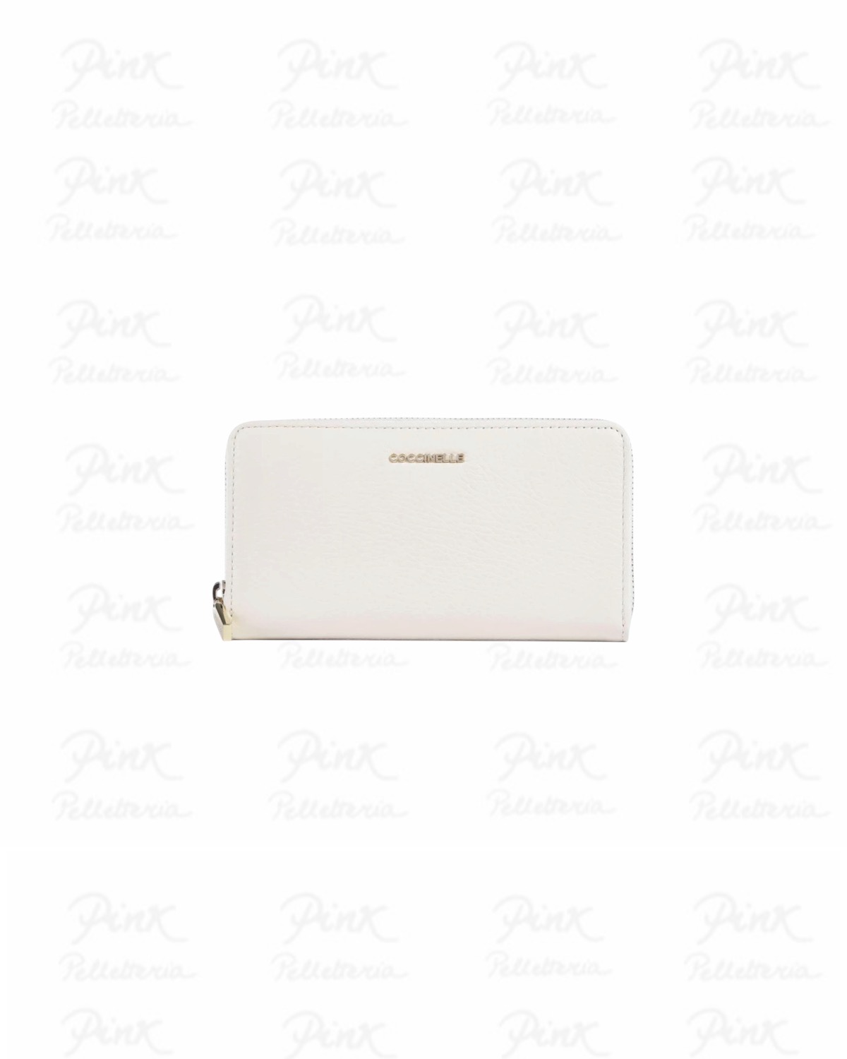 COCCINELLE Metallic Soft Portafoglio Zip Around in Pelle E2MW5113201 N17 Pearl