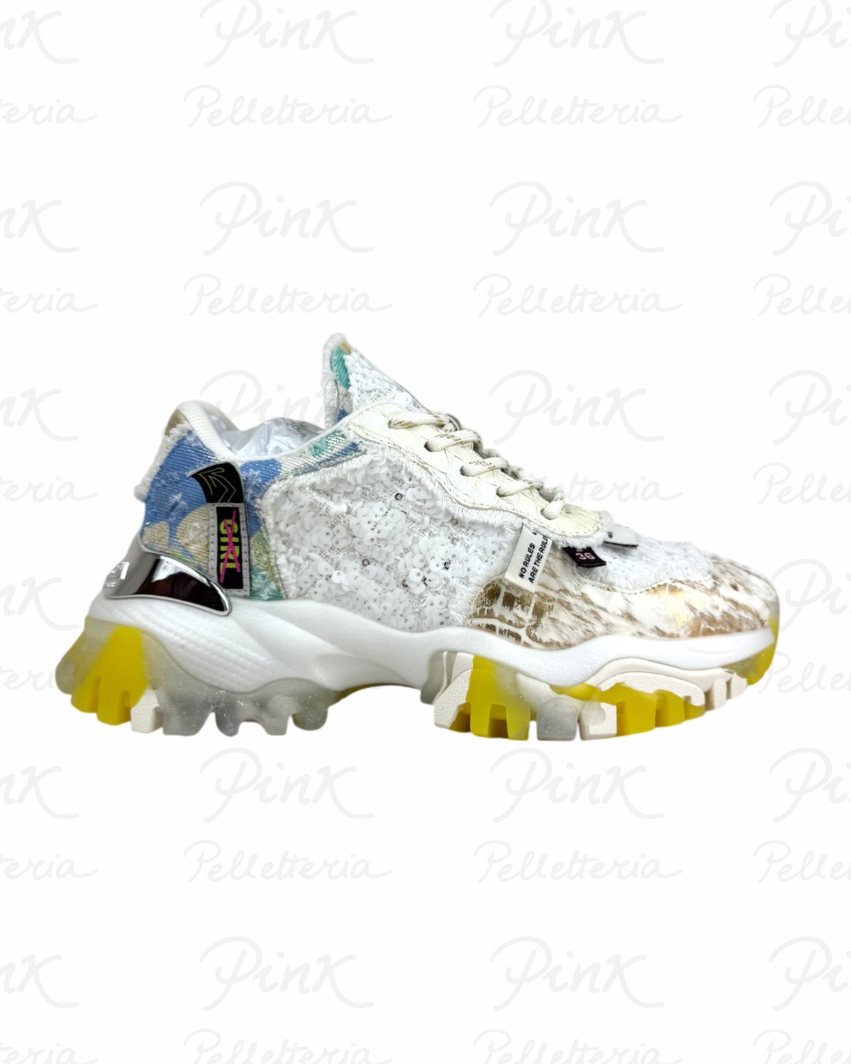 JOIA PARIS Cozy Sneaker Woman W2001041 WhiteYellow.