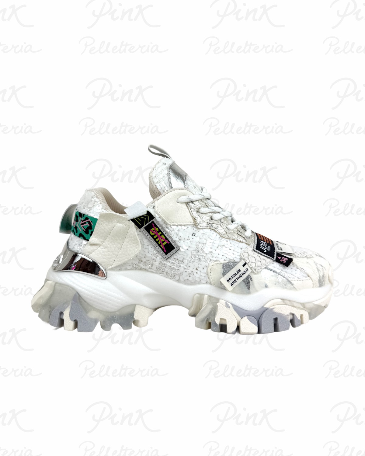 JOIA PARIS Label Sneaker Woman W2001034 WhiteSilver.
