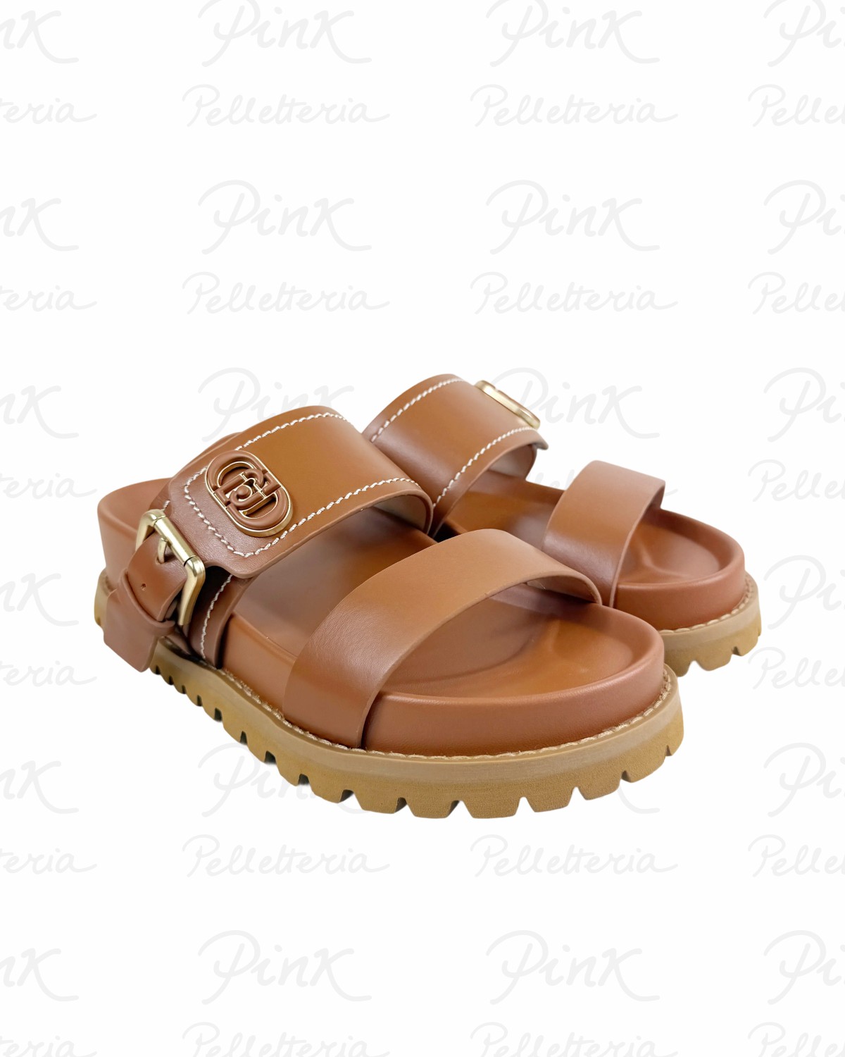 LIU JO Livia 02 Sandal Calf SA6109P0102S3804 Saddle.