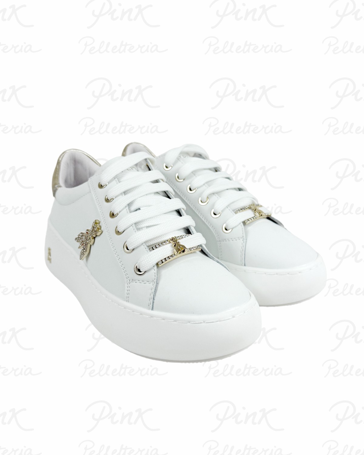 PATRIZIA PEPE Flynewwater Sneaker PJ350.27 BiancoPlatino.