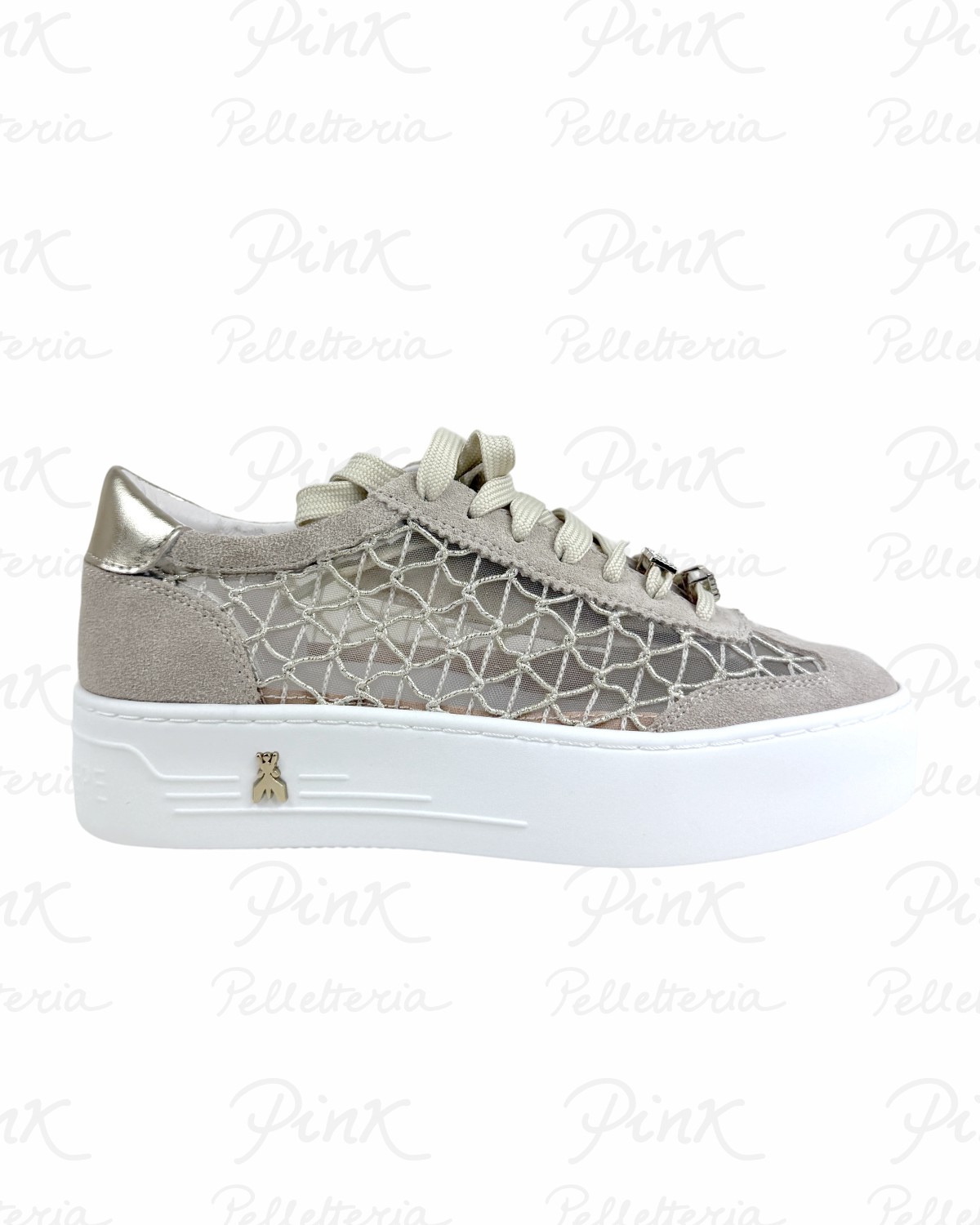 PATRIZIA PEPE Flyplatform Sneaker Coralurex PJ357.22 Beige.