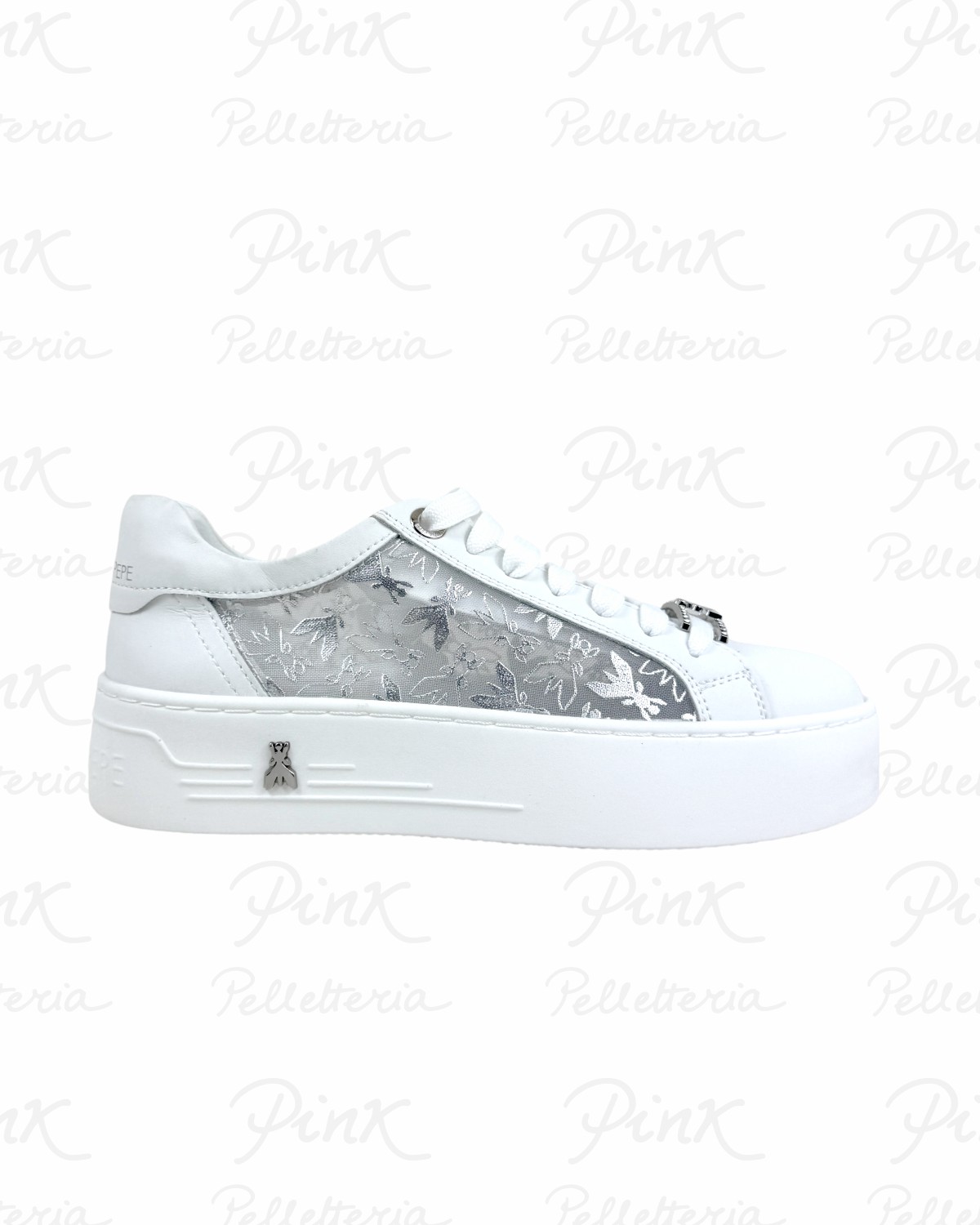 PATRIZIA PEPE Flyplatform Sneaker Macrologo PJ360.30 Bianco.