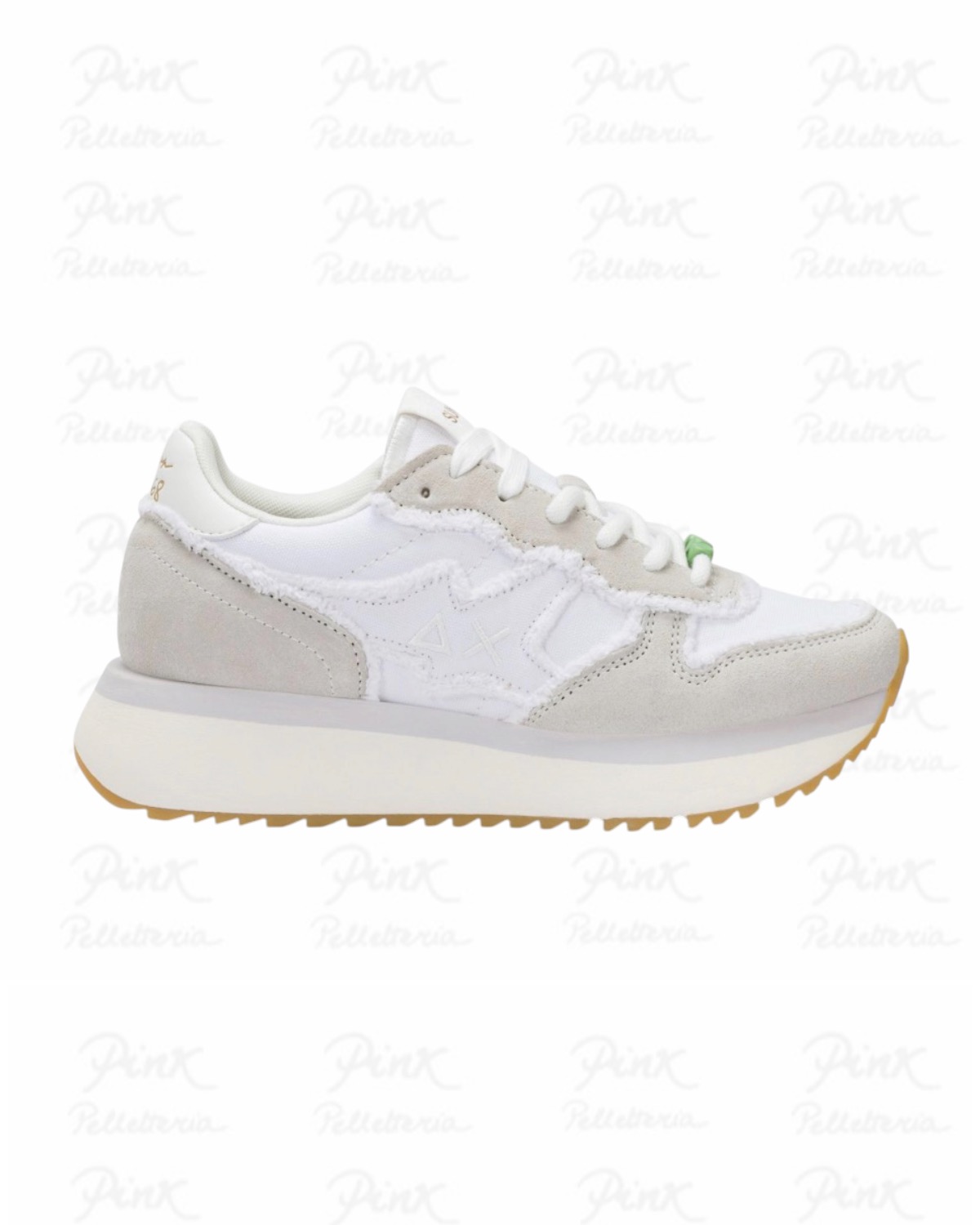 SUN68 Big Stargirl Canvas Sneaker Donna BZ36223 01 Bianco.