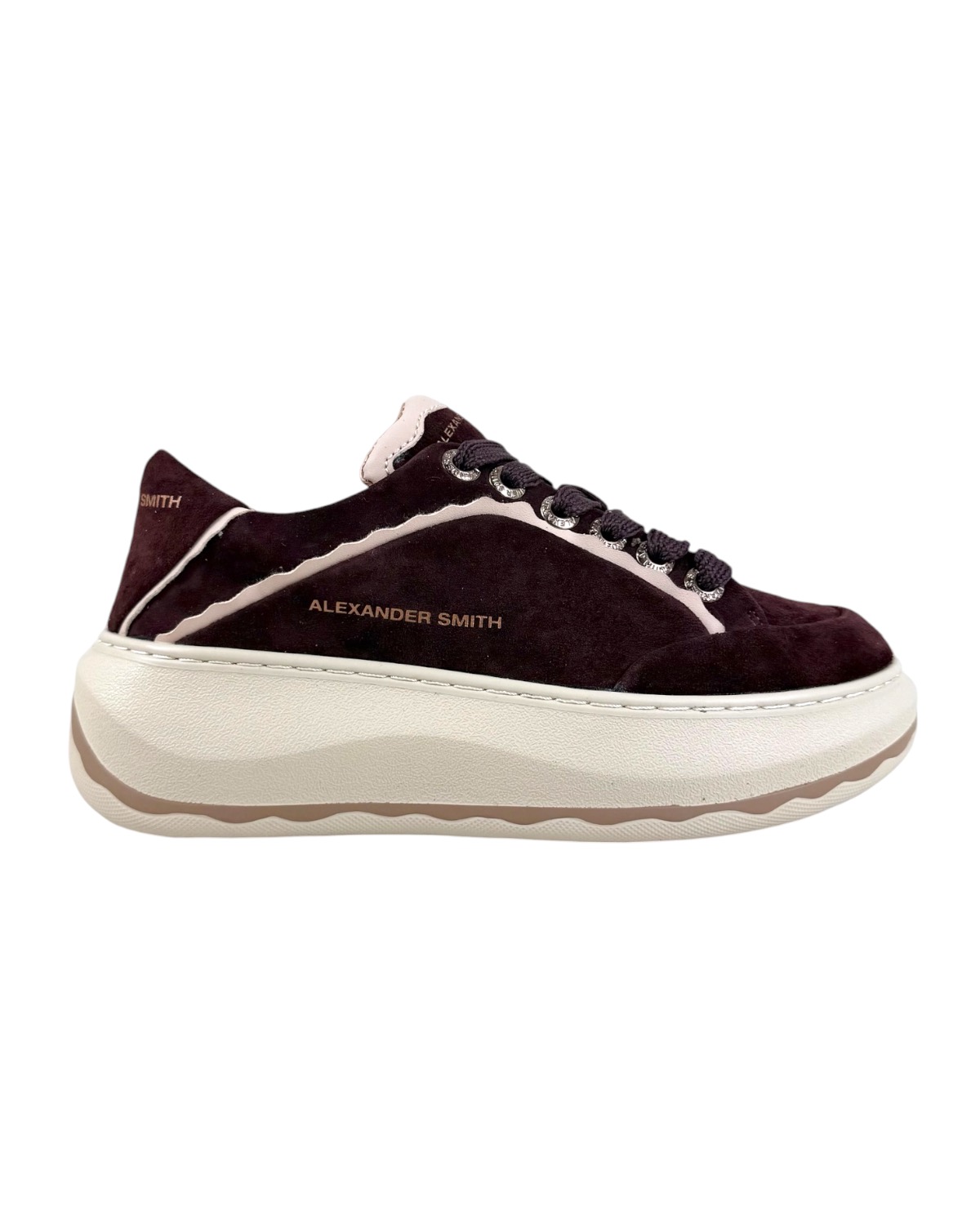 ALEXANDER SMITH Mayfair Woman Sneaker ASBEMFW-9670-BEN Burgundy Nude