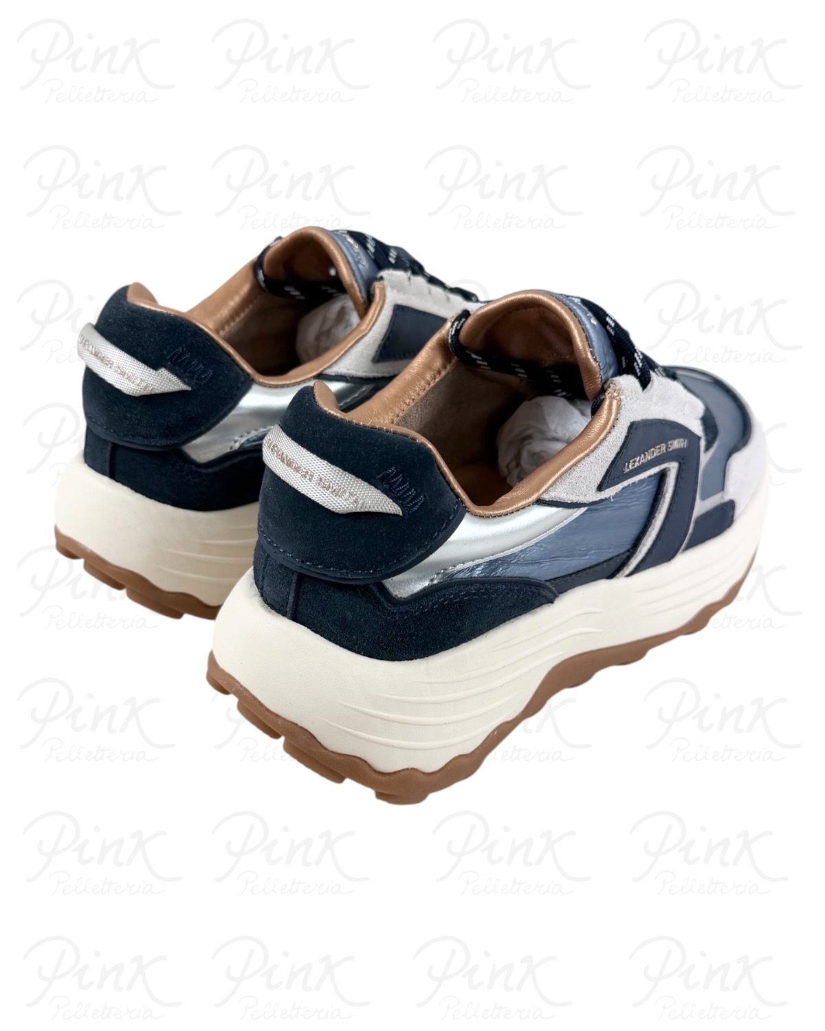 ALEXANDER SMITH Windsor Woman Sneaker ASBEWSW-2195-FDA Off White/Dark Avio - immagine 4