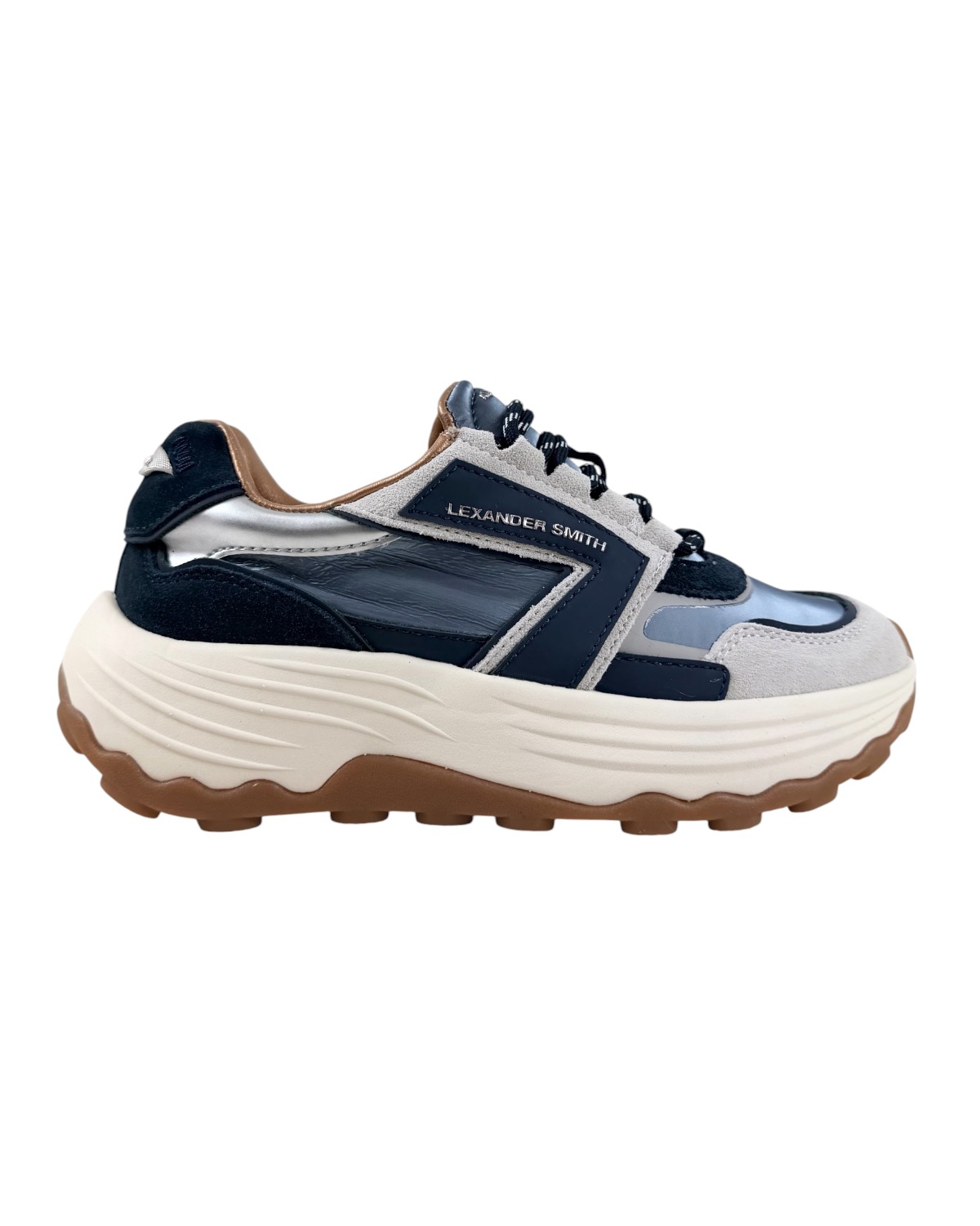 ALEXANDER SMITH Windsor Woman Sneaker ASBEWSW-2195-FDA Off White/Dark Avio