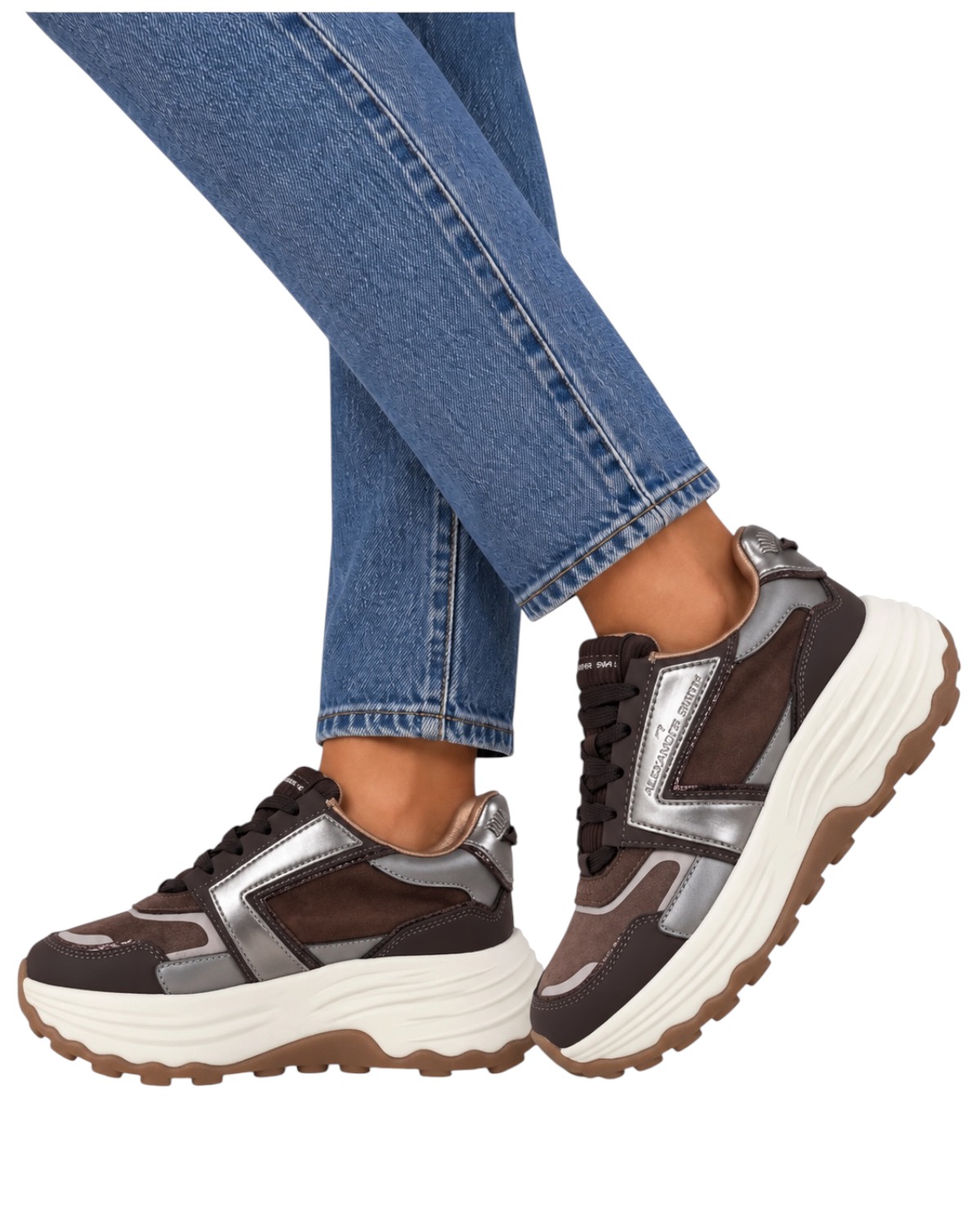 ALEXANDER SMITH Windsor Woman Sneaker ASBEWSW-2199-DOB Dark Brown/Bordeaux - immagine 2