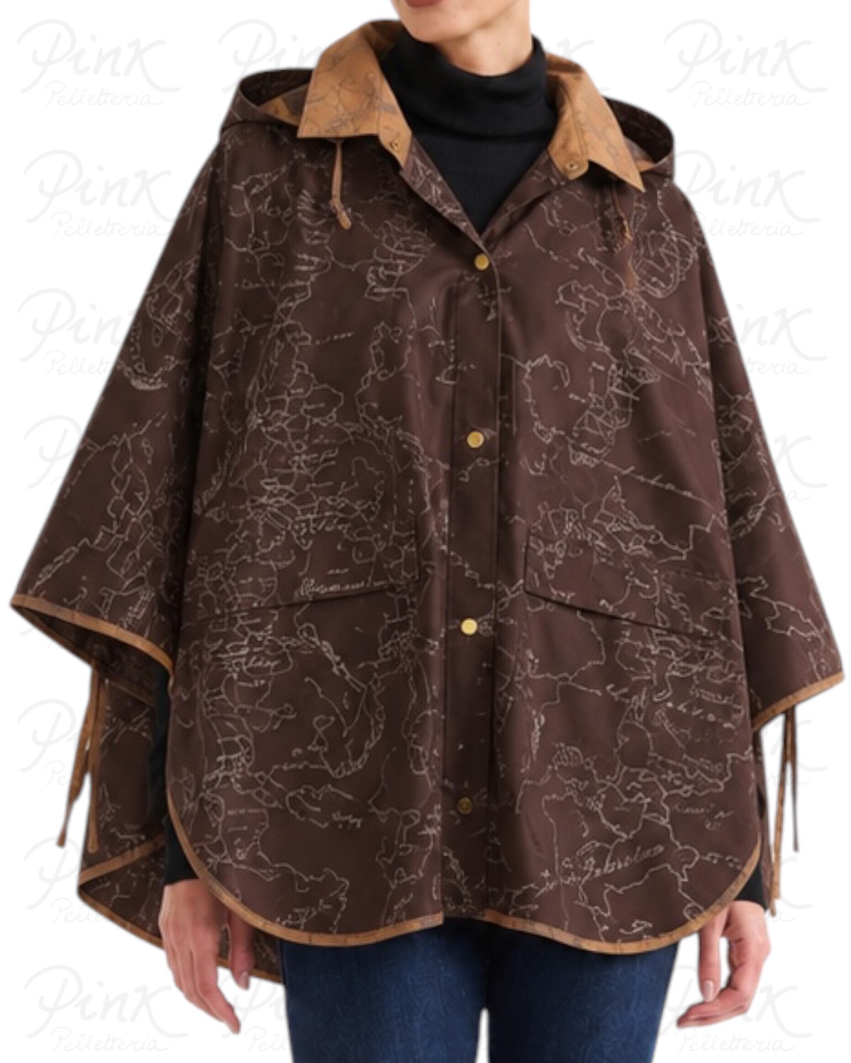 ALVIERO MARTINI PRIMA CLASSE Mantella Poncho Impermeabile 930-E Marrone
