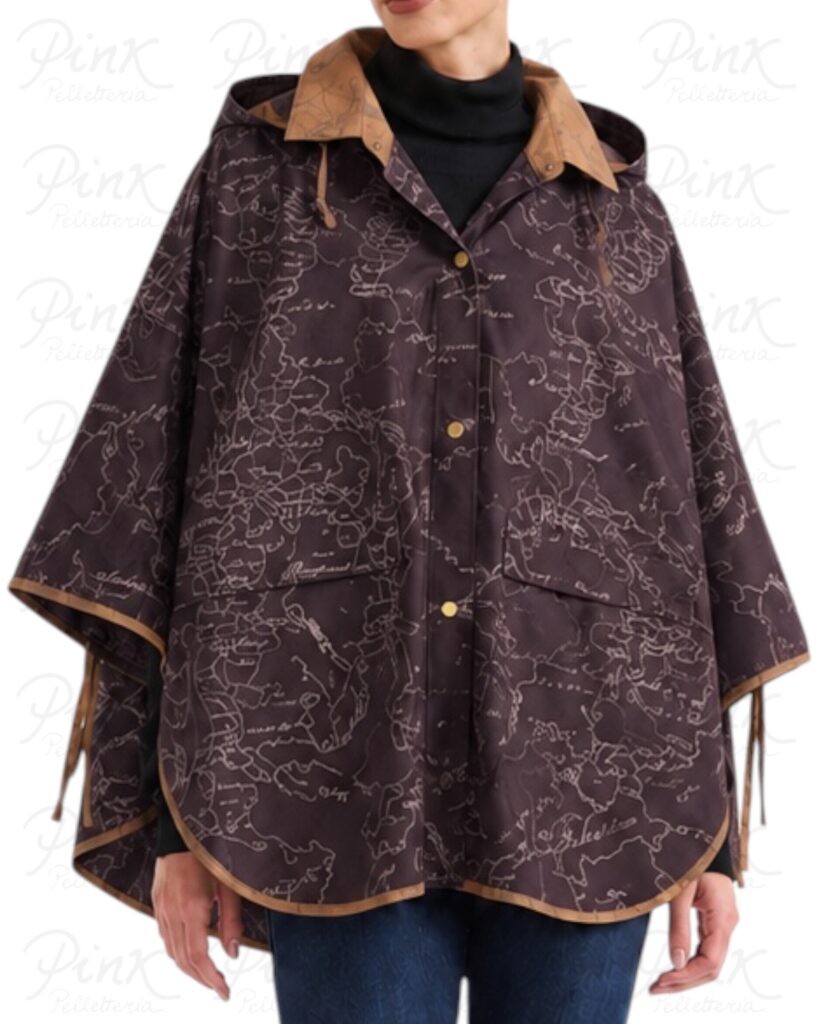 ALVIERO MARTINI PRIMA CLASSE Mantella Poncho Impermeabile 930-X Burgundy