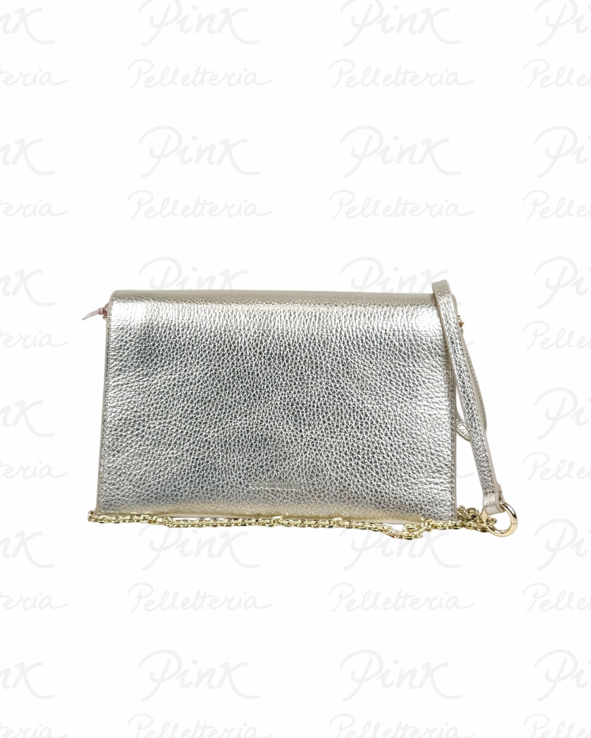 COCCINELLE Dandy Tracolla Piccola cPatta in Pelle E5S00550201-J84 Pale Gold