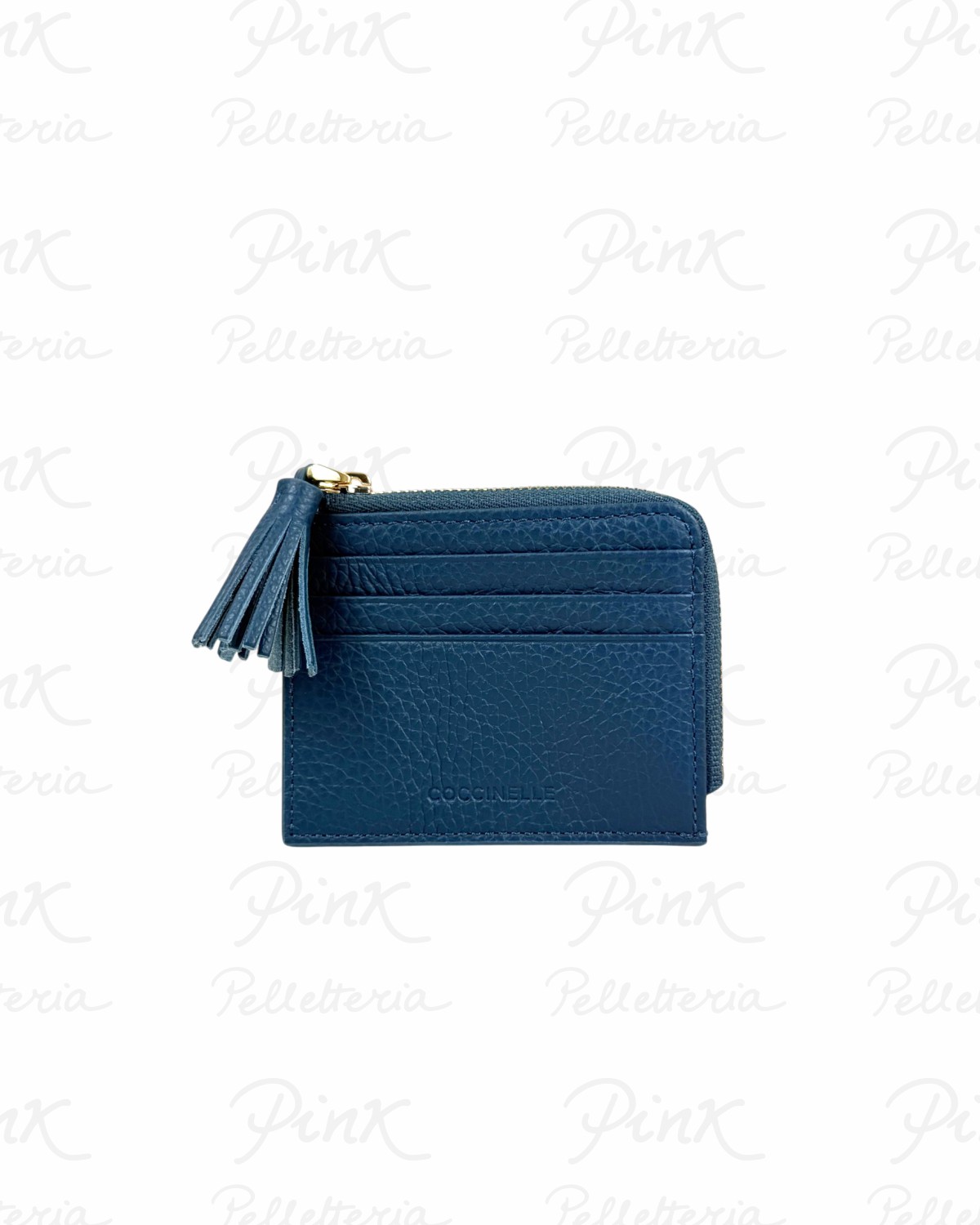 COCCINELLE Tassel Portacarte in Pelle E2MU0128901-B27 Deep Blue