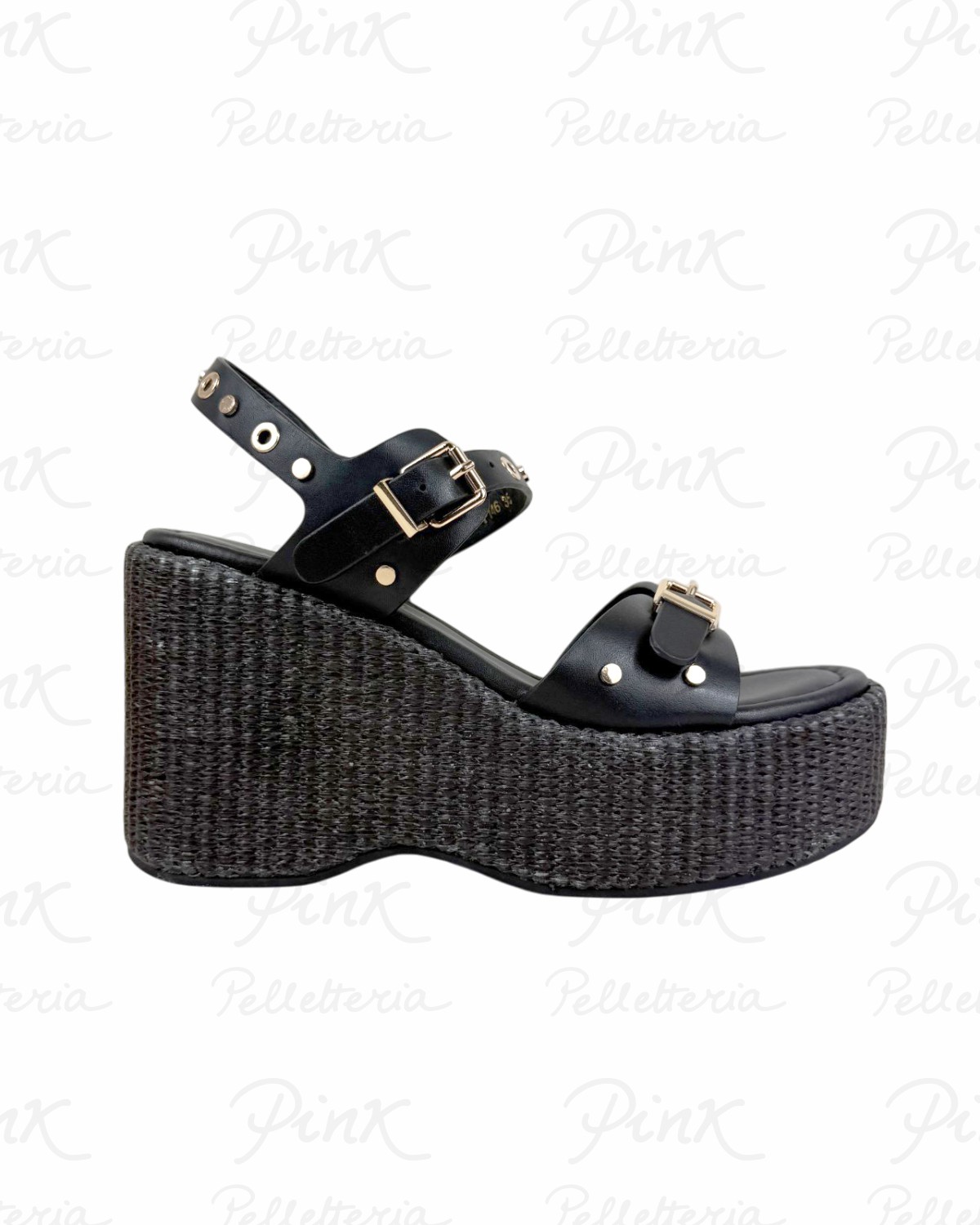 EMANUELLE VEE Zeppa 461M-201-13-P146 Black.