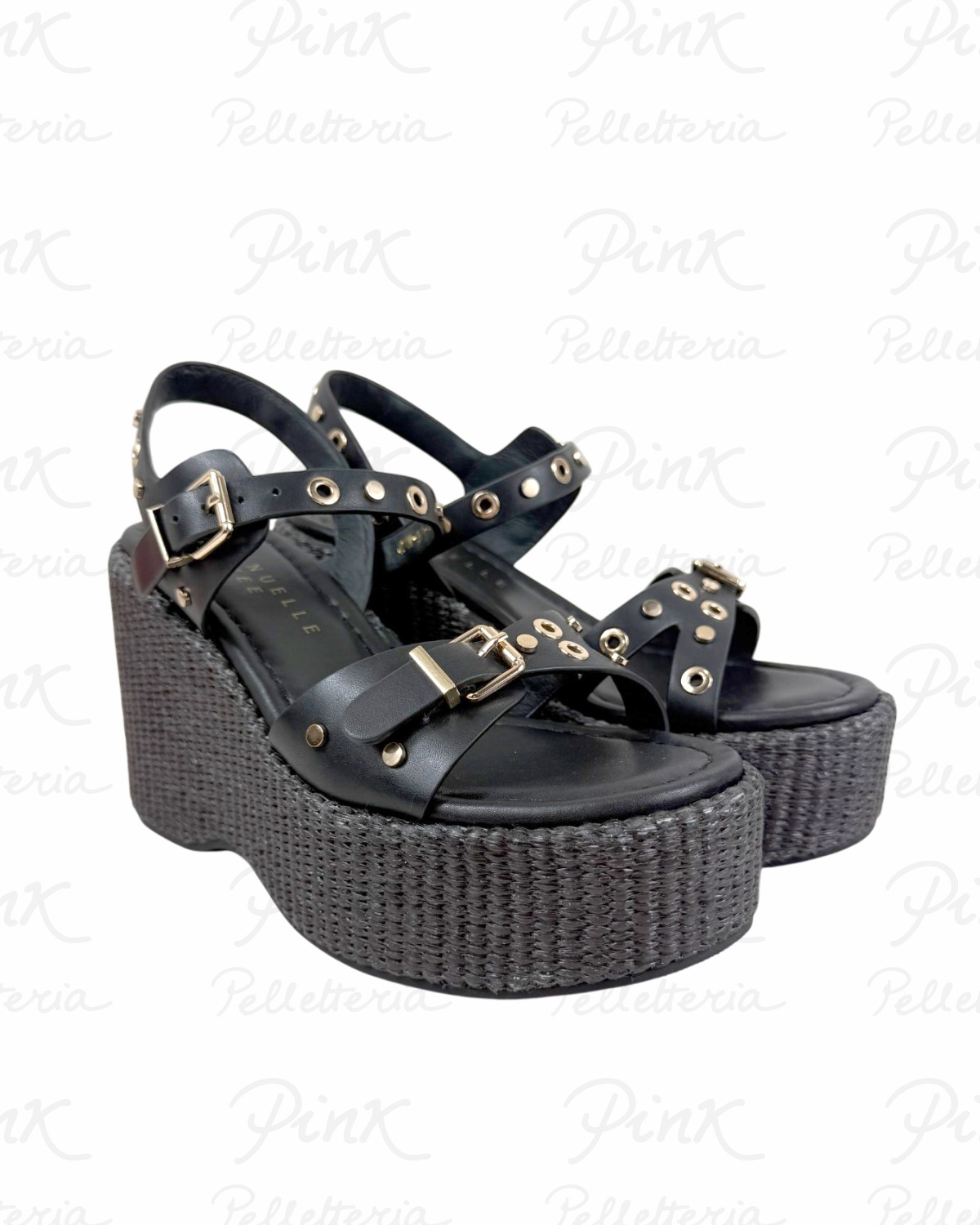EMANUELLE VEE Zeppa 461M-201-13-P146 Black.