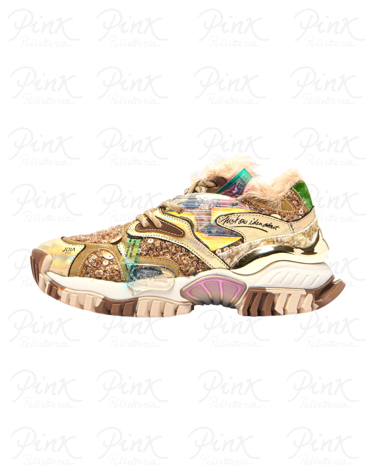JOIA PARIS Clash Woman Sneaker 202602W140 Taupe/Gold