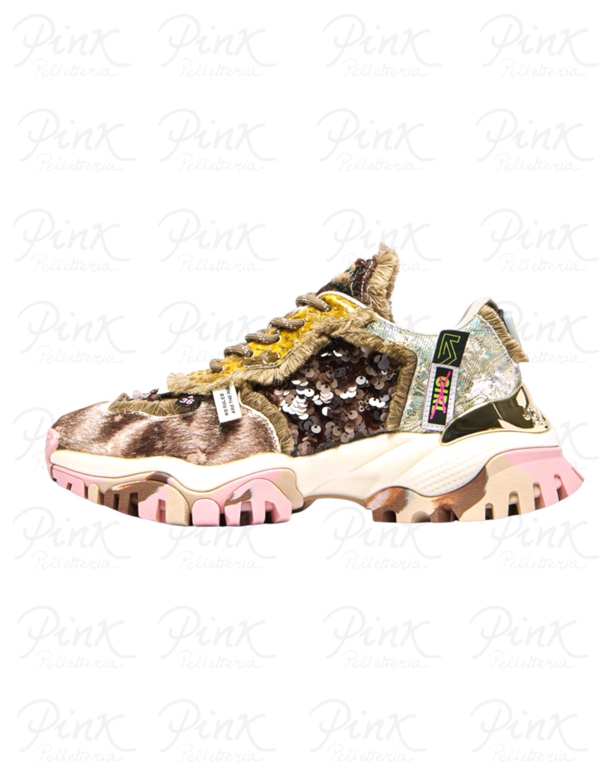 JOIA PARIS Cozy Woman Sneaker 202602W121 Brown/Pink