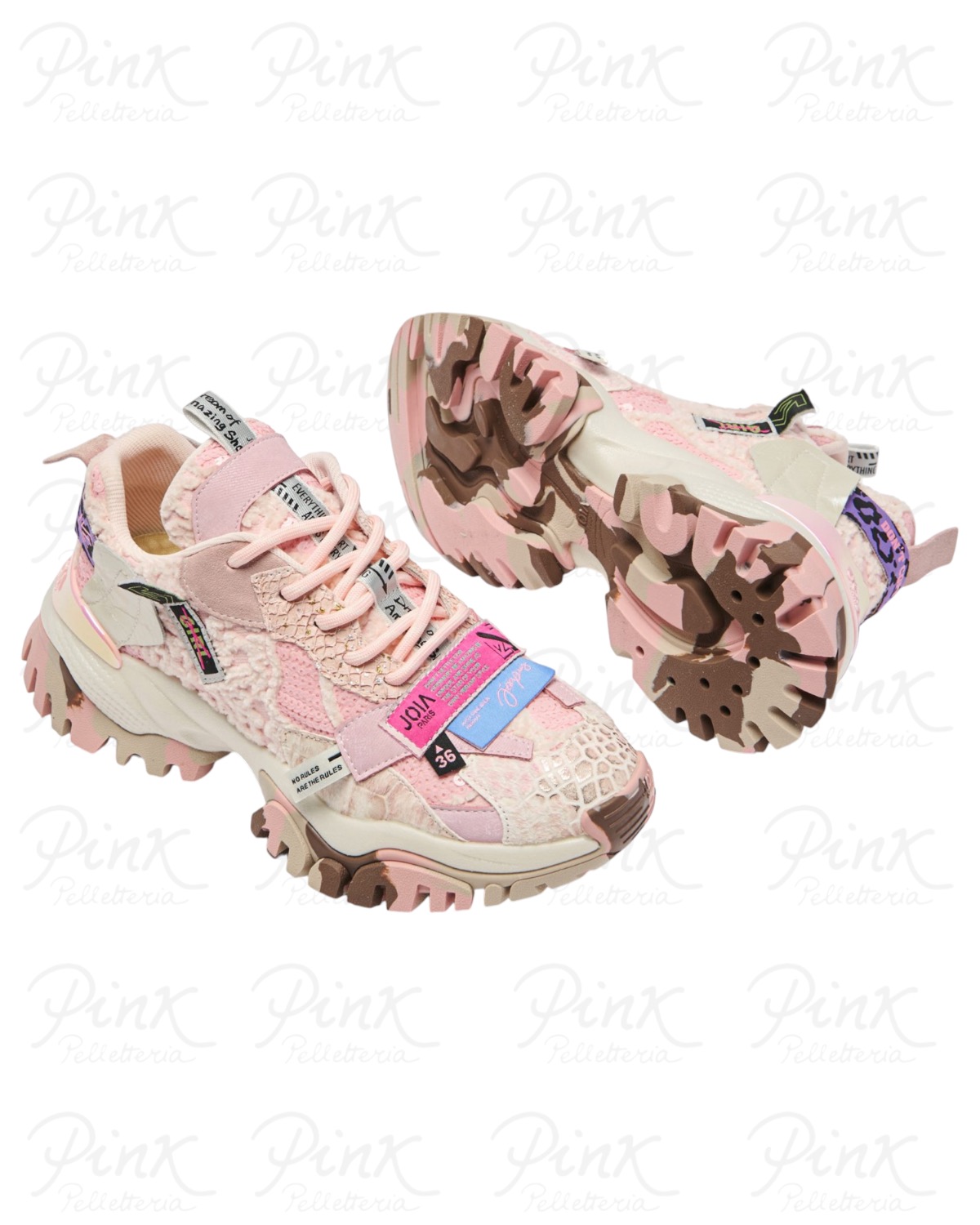 JOIA PARIS Label Woman Sneaker 202602W114 Pink - immagine 4