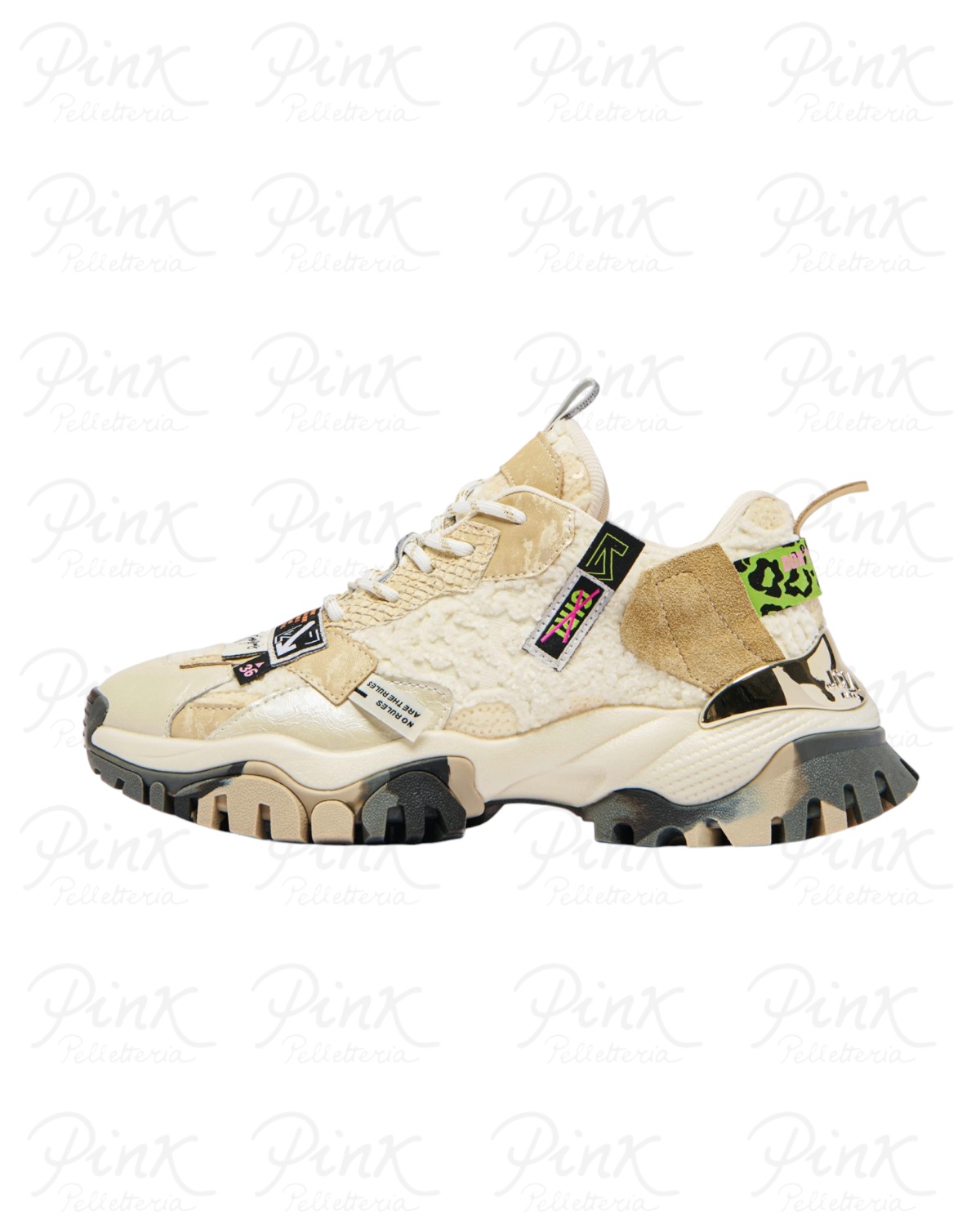 JOIA PARIS Label Woman Sneaker 202602W115 Beige/White