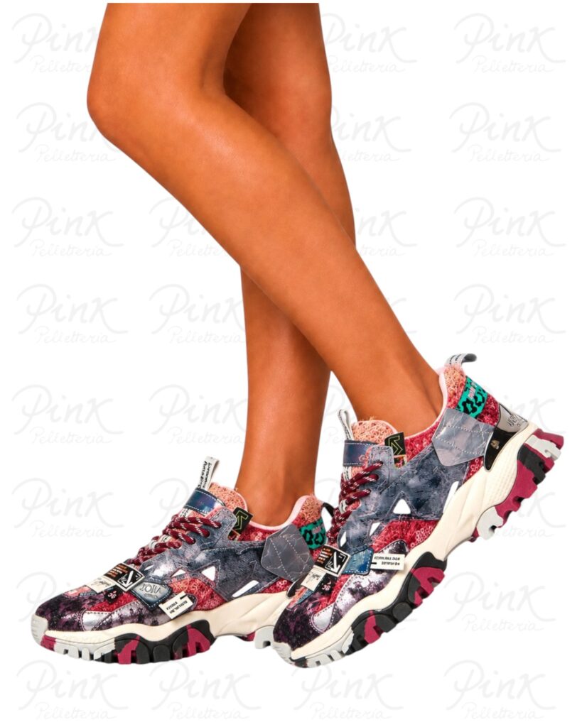 JOIA PARIS Legion Woman Sneaker 202602W112 Denim/Red