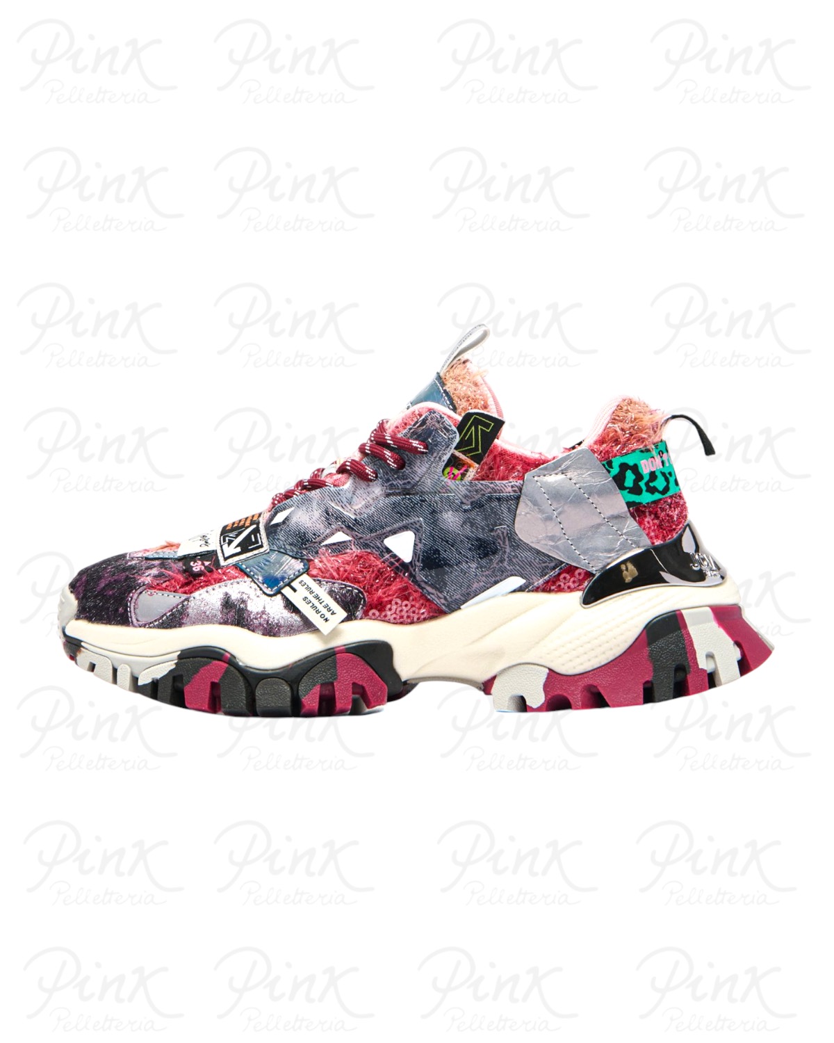 JOIA PARIS Legion Woman Sneaker 202602W112 Denim/Red