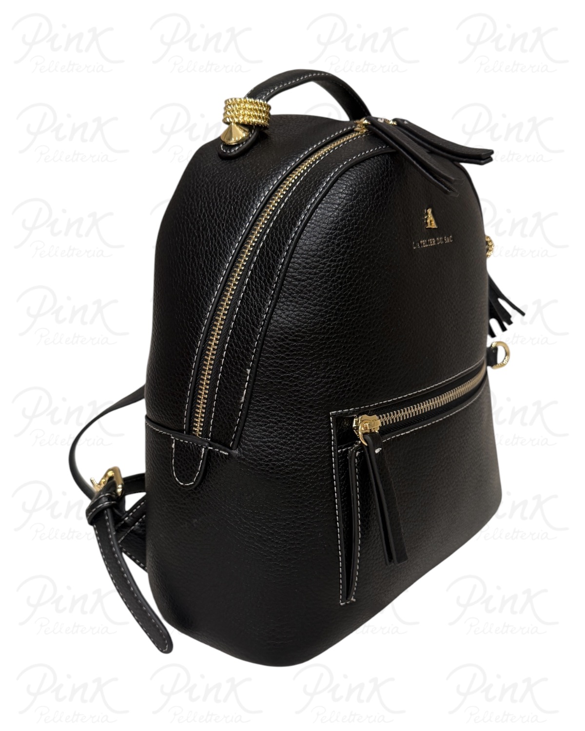 L'ATELIER DU SAC Chamonix Backpack Noel 20518-CHA-W6B Black - immagine 2