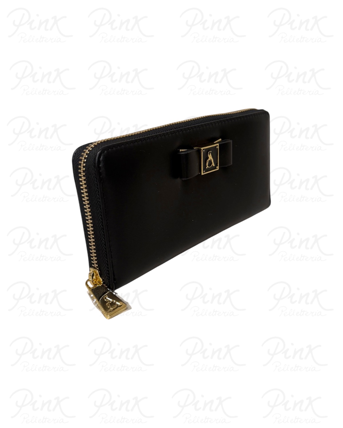 L'ATELIER DU SAC La Douce Wallet Zip Around Fleur 20604-DOU-W6A Black - immagine 3