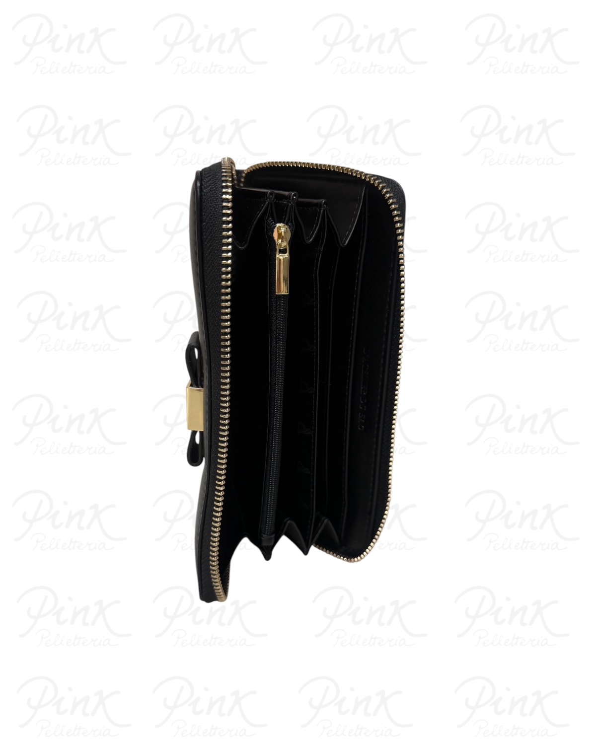 L'ATELIER DU SAC La Douce Wallet Zip Around Fleur 20604-DOU-W6A Black - immagine 2