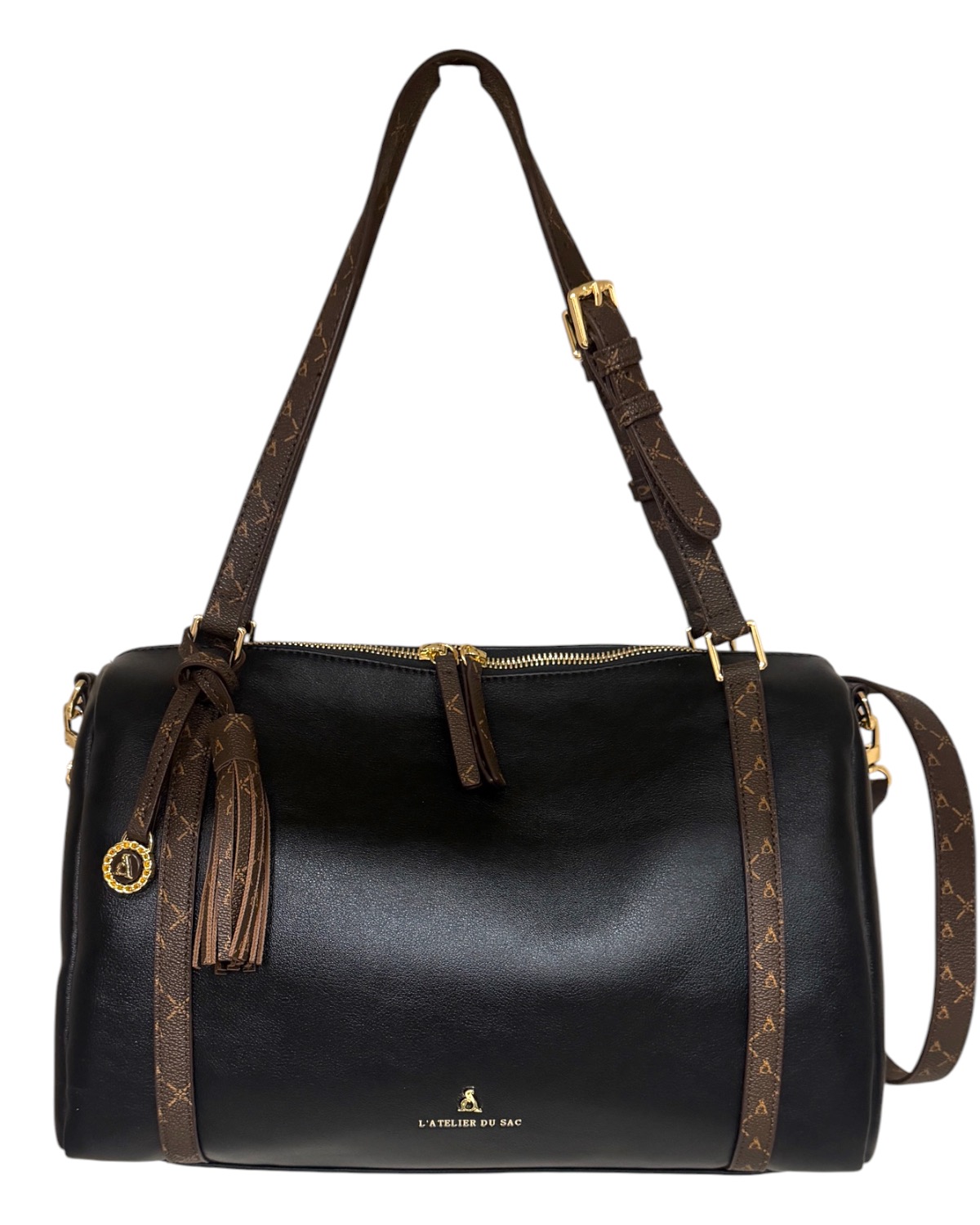 L'ATELIER DU SAC Milady Shoulder Bag Charles 20551-MIL-W6B Black