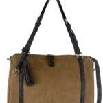 L'ATELIER DU SAC Milady Shoulder Bag Charles Suede 20555-MIL-W6B Tan