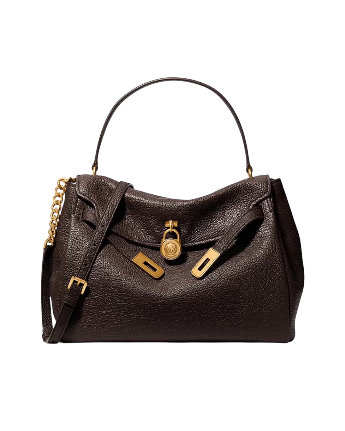 MICHAEL KORS Hamilton Moderne Lg Flap Satchel 30F6ANXS7E251 Chocolate