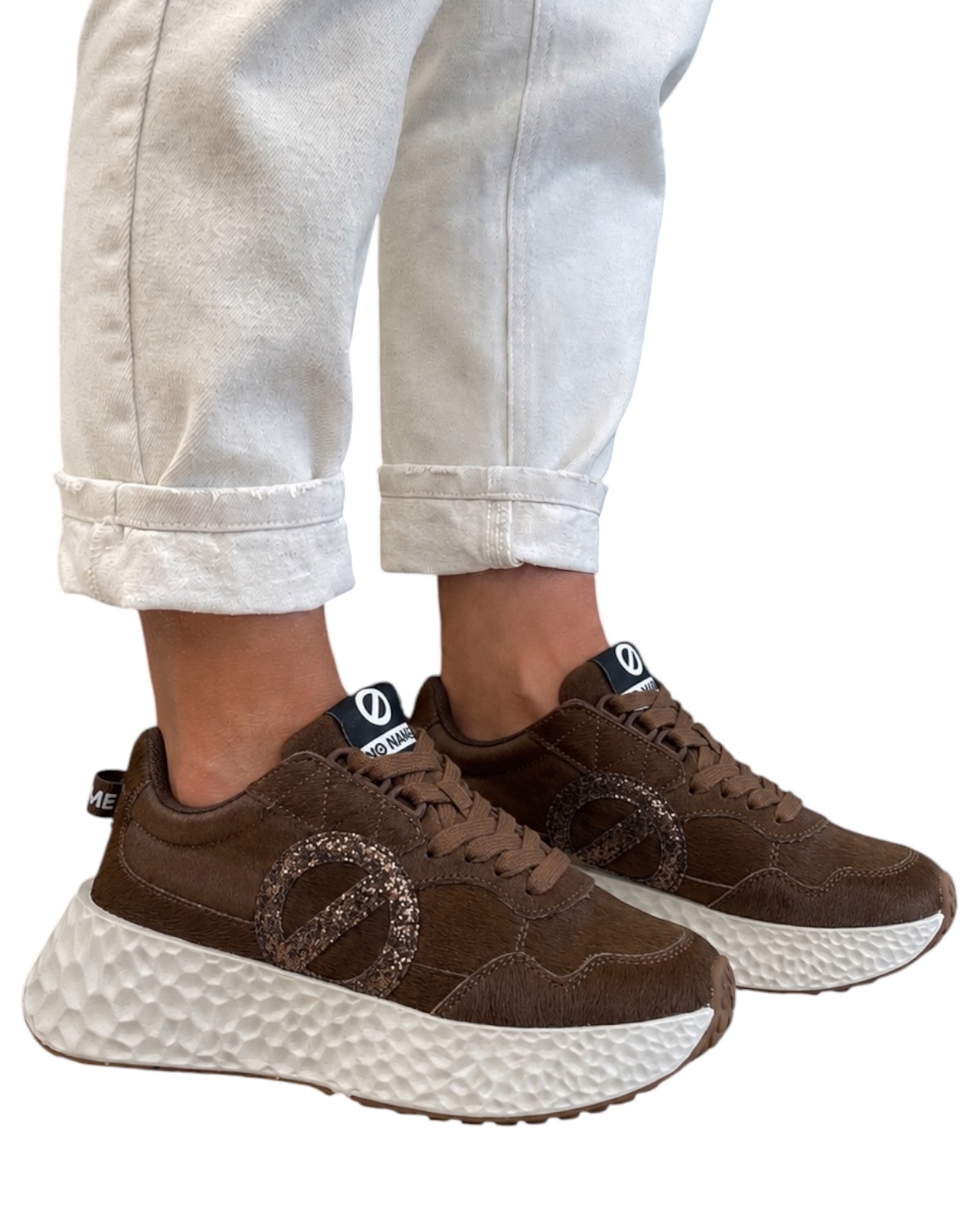NO NAME Carter Jogger Woman Sneaker NNVE1G0408-SB Choco/Bronze - immagine 2