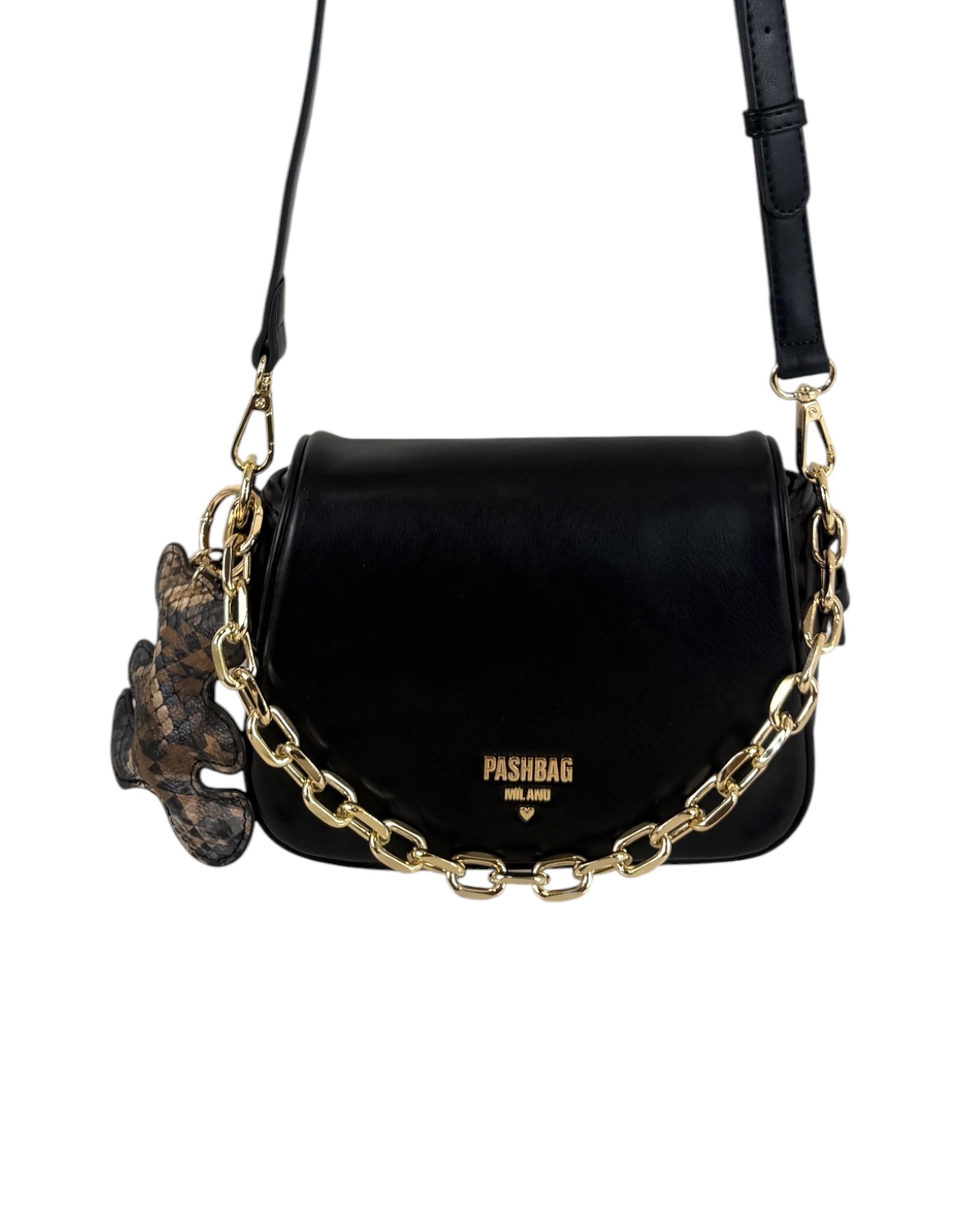 PASHBAG Venom Shoulder Bag Mini Adria Calf 20258-VEN-W6B-P Black