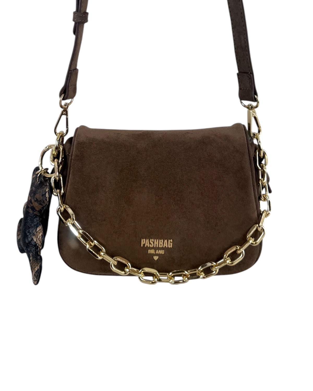 PASHBAG Venom Shoulder Bag Mini Adria Suede 20257-VEN-W6B-P Taupe