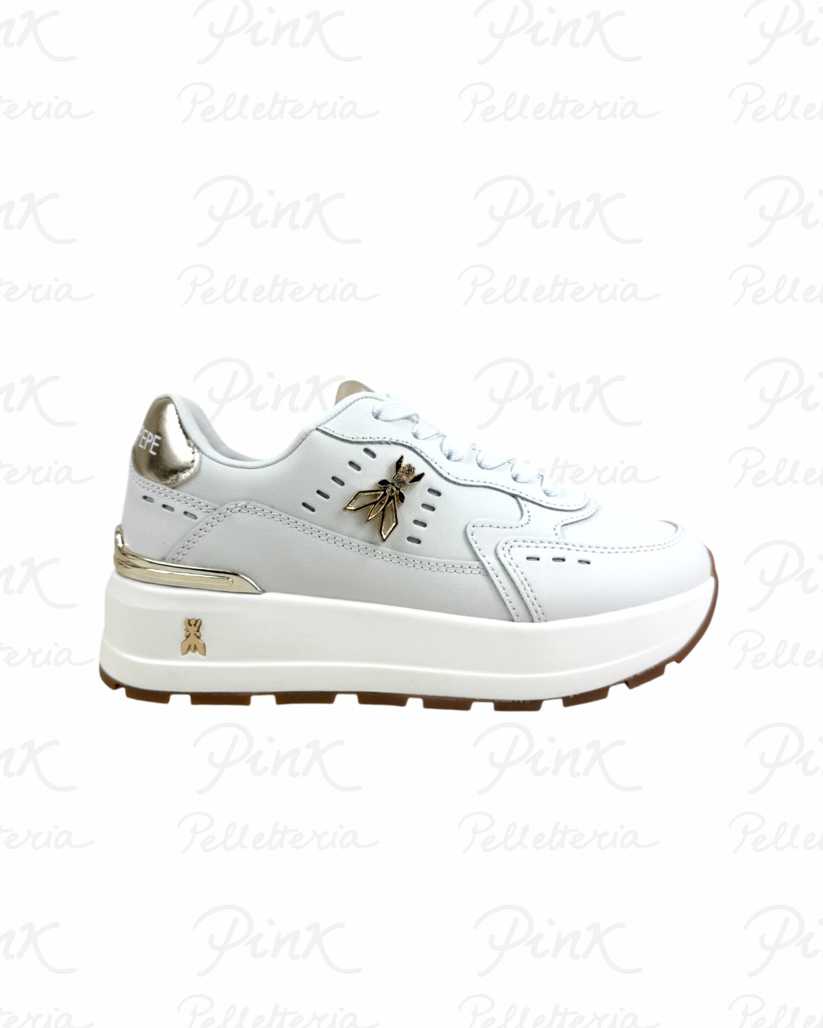 PATRIZIA PEPE Flyhirunner Sneaker PJ366.27 BiancoPlatino