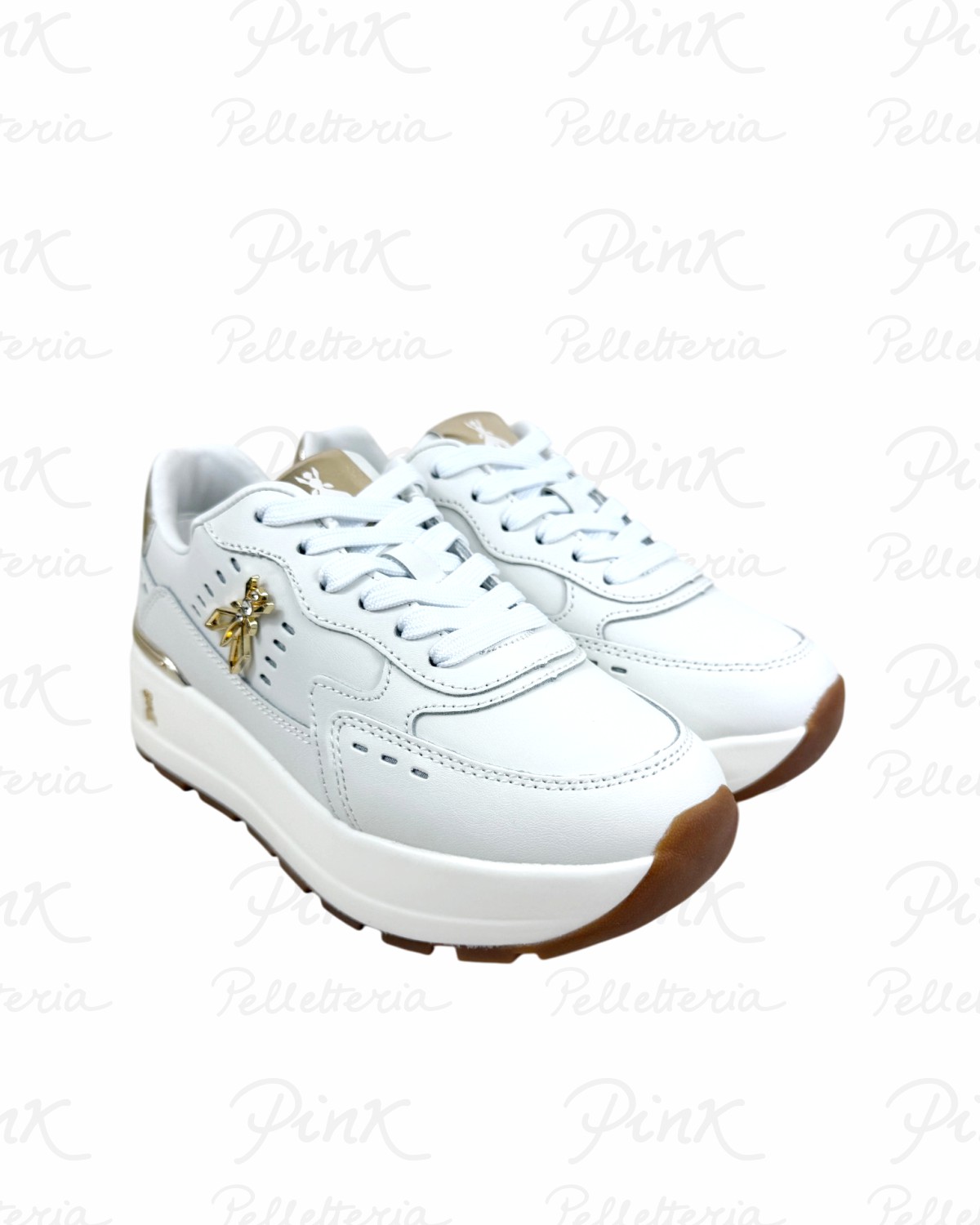PATRIZIA PEPE Flyhirunner Sneaker PJ366.27 BiancoPlatino