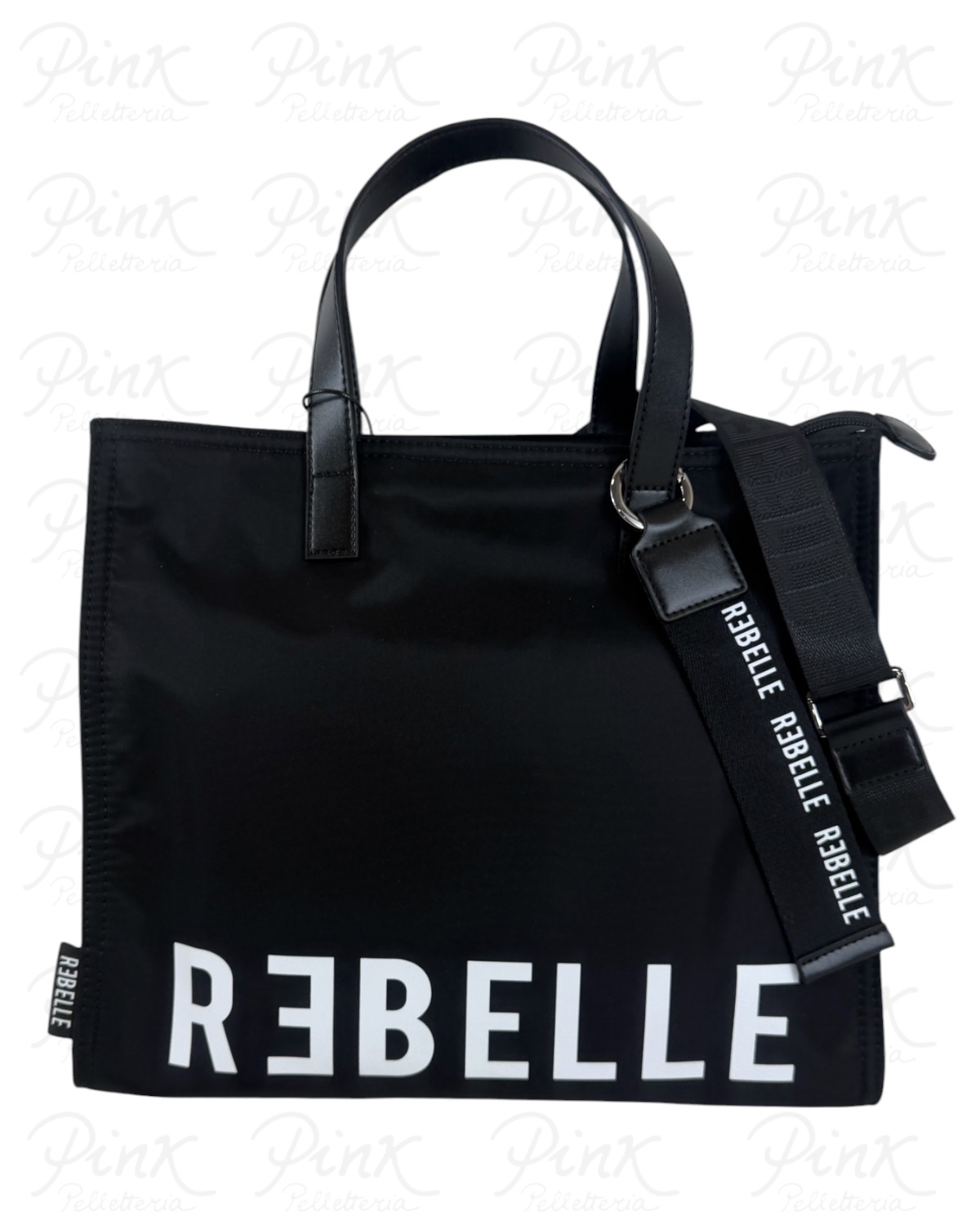 REBELLE Electra Nylon Tote c/Tracolla REB0082-T0001-0001 Black