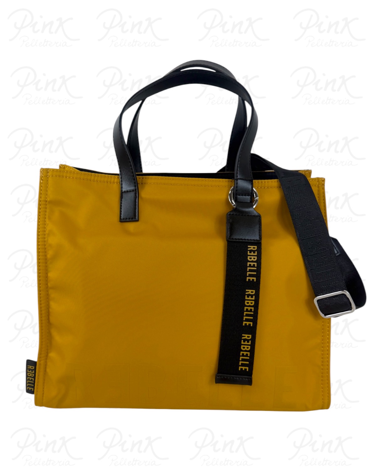 REBELLE Electra Nylon Tote c/Tracolla REB0082-T0001-0028 Mustard