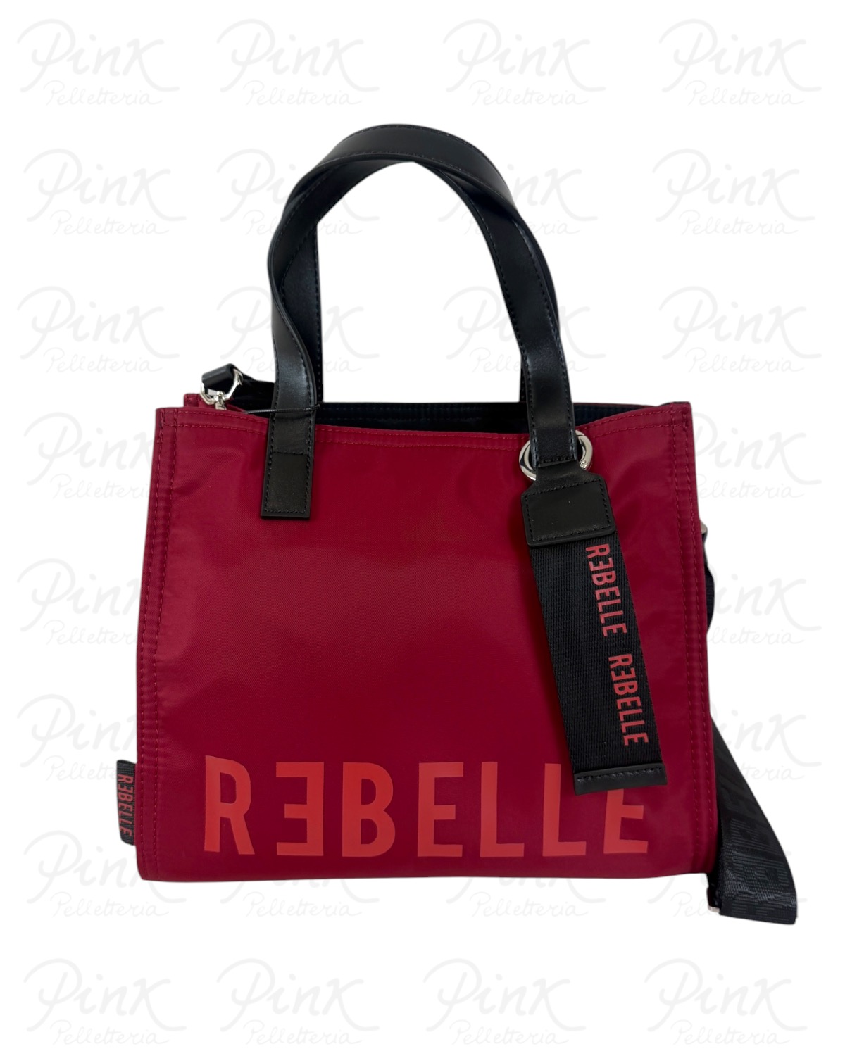 REBELLE Poppy Nylon Tote c/Tracolla REB0083-T0001-0141 Oxblood