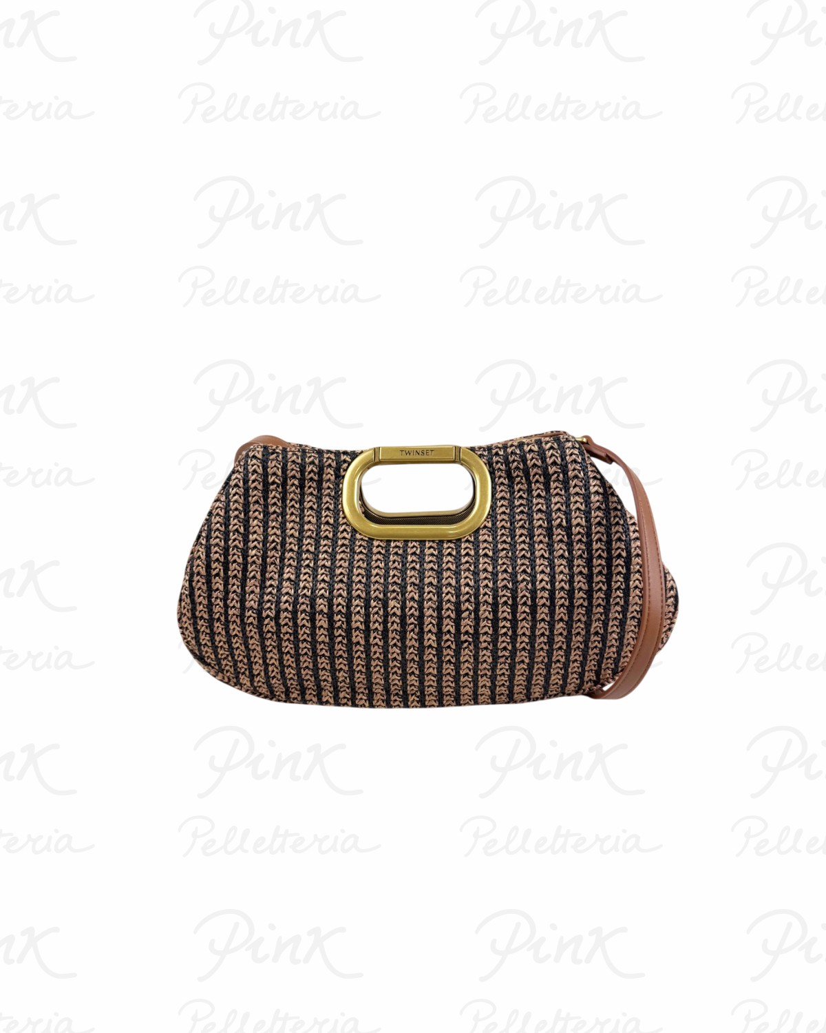 TWINSET Maxi Clutch Bicolore 261TB7500 06228 CuoioNero