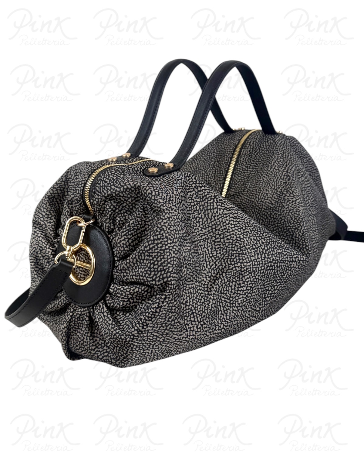BORBONESE B-Accademy Borsa Bauletto L. C/T 910103290195 M32 Catrame - immagine 4
