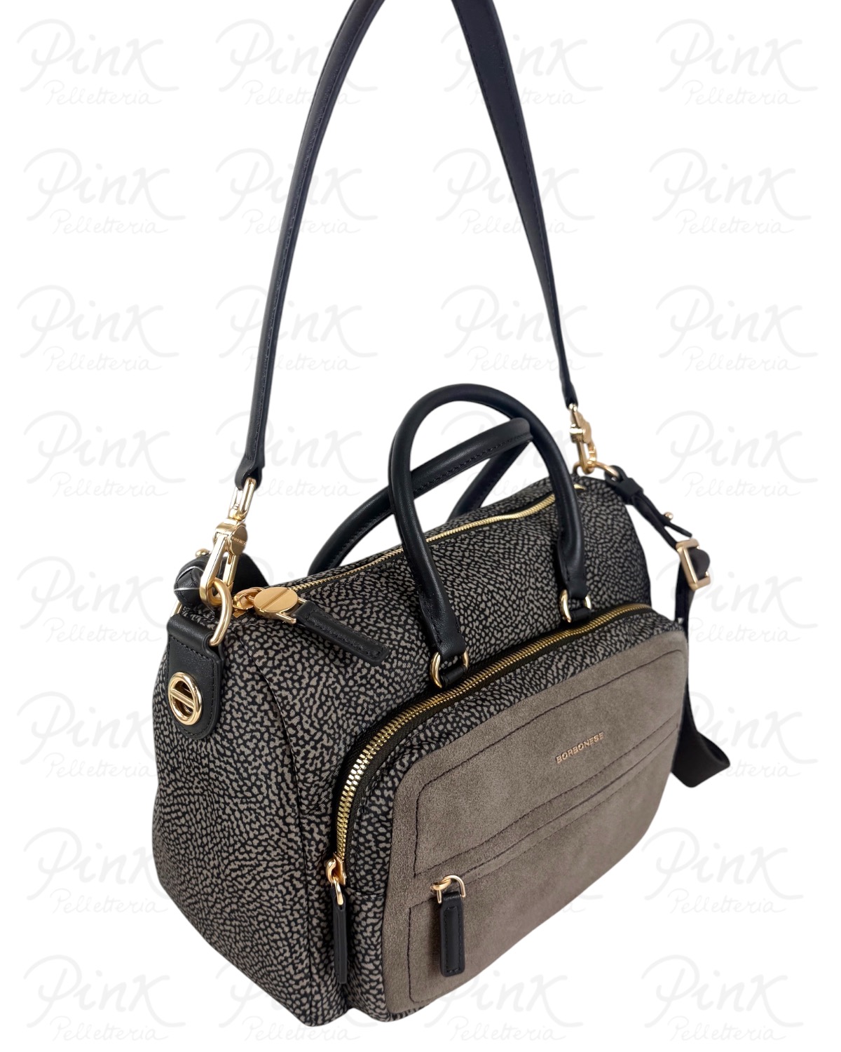 BORBONESE B-Club Bauletto M. C/T 910103460288 M34 Catrame/Cenere - immagine 3