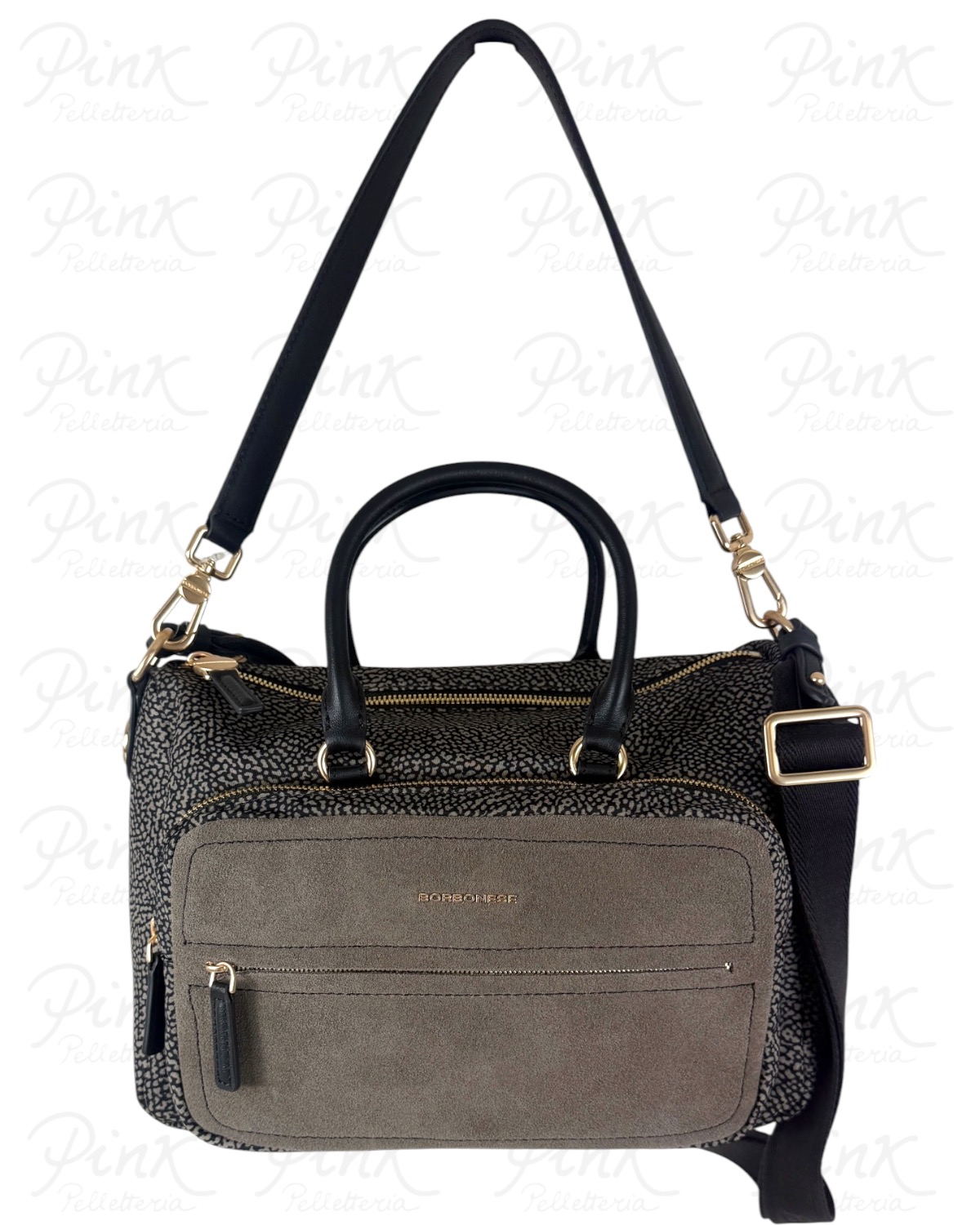 BORBONESE B-Club Bauletto M. C/T 910103460288 M34 Catrame/Cenere