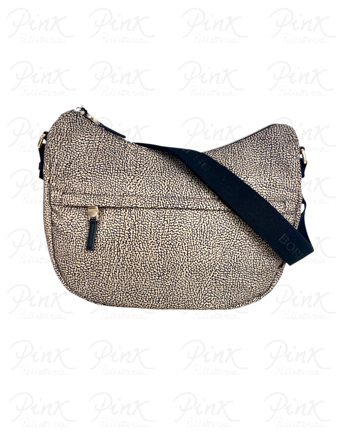 BORBONESE B-Club Borsa Luna Middle 91010340X95 X11 Op Naturale/Nero