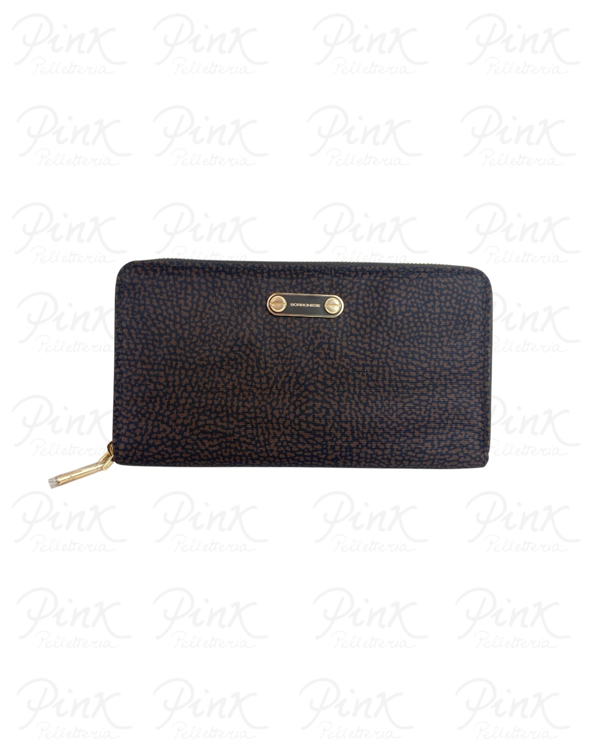 BORBONESE B-Club P.Foglio Large Zip Around 91020080X95 219 Cioccolato