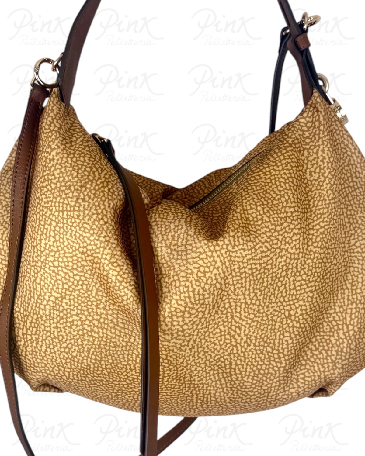 BORBONESE Prive Borsa Hobo S. C/T 91010364AH1 I56 Curry - immagine 4