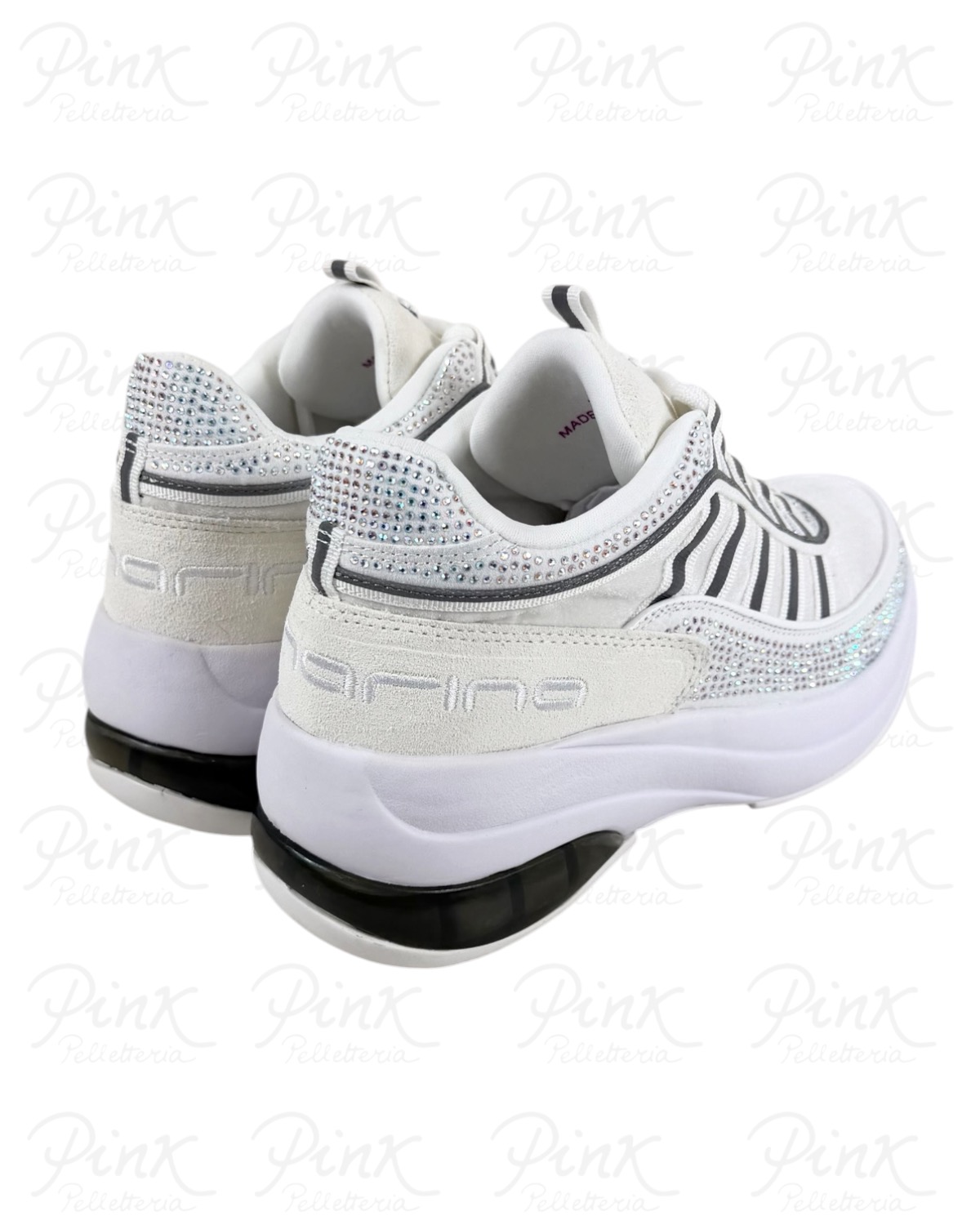 FORNARINA UP Running Zeppa Strass White - immagine 4